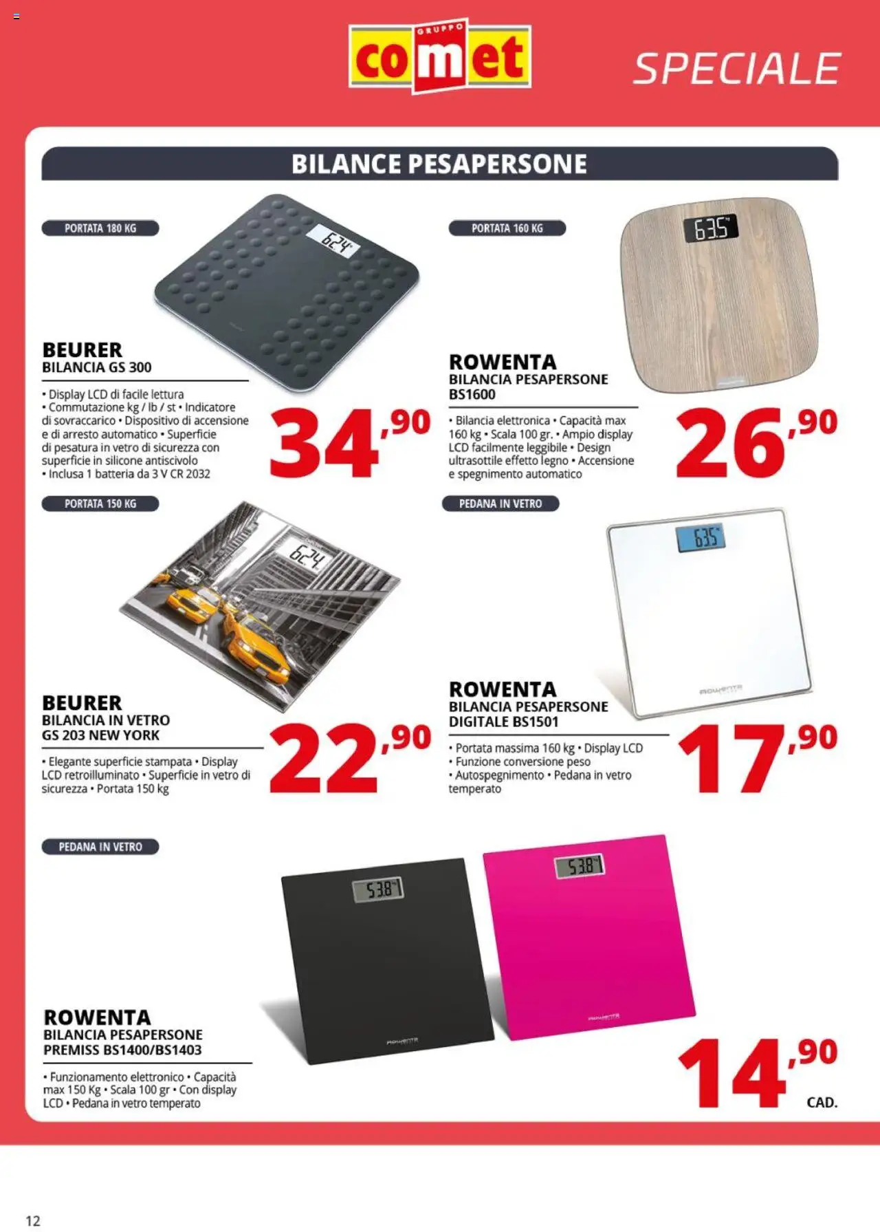 Volantino Comet del 25.08.2025 | Pagina: 12 | Prodotti: Silicone, Bilancia, Batteria