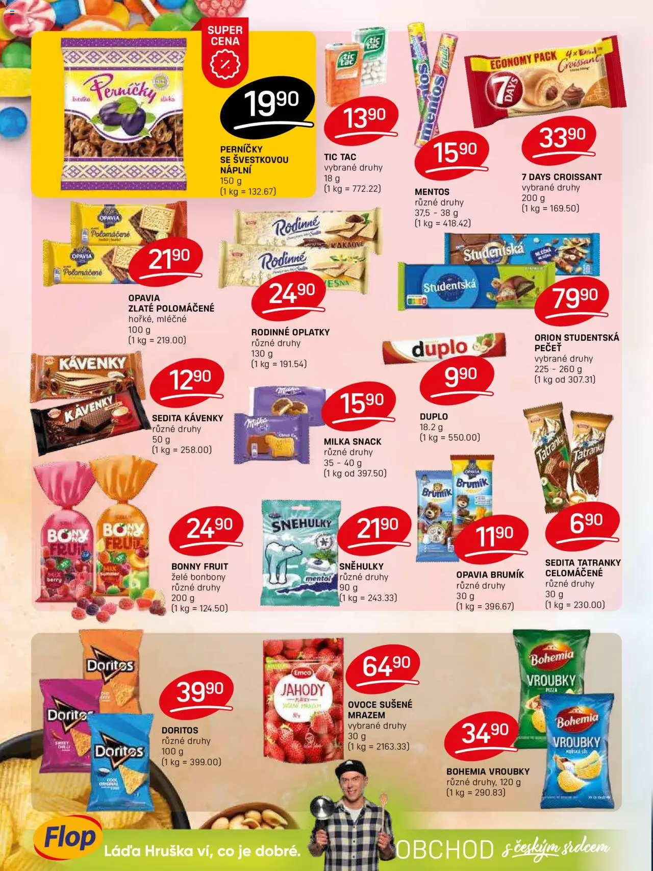 Flop leták od 15.10.2025 | Strana: 8 | Produkty: Tatranky, Pizza, Bonbóny, Perníčky