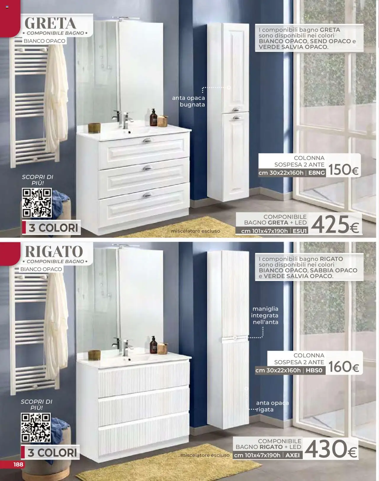 Volantino Mondo Convenienza del 09.09.2025 | Pagina: 190 | Prodotti: Miscelatore, Bagno