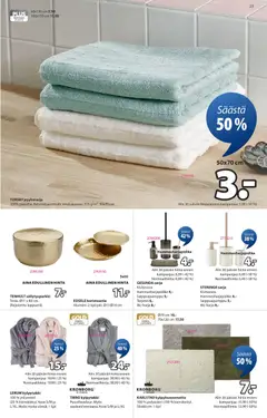 JYSK-mainoslehti voimassa 12.03.2026 alkaen | Sivu: 23 | Tuotteet: Kylpytakki, Tarjotin