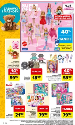 Pogląd oferty "Carrefour gazetka - Łap super okazje" - ważna od 02.03.2026 | Strona: 18 | Produkty: Karta, Lalka, Barbie
