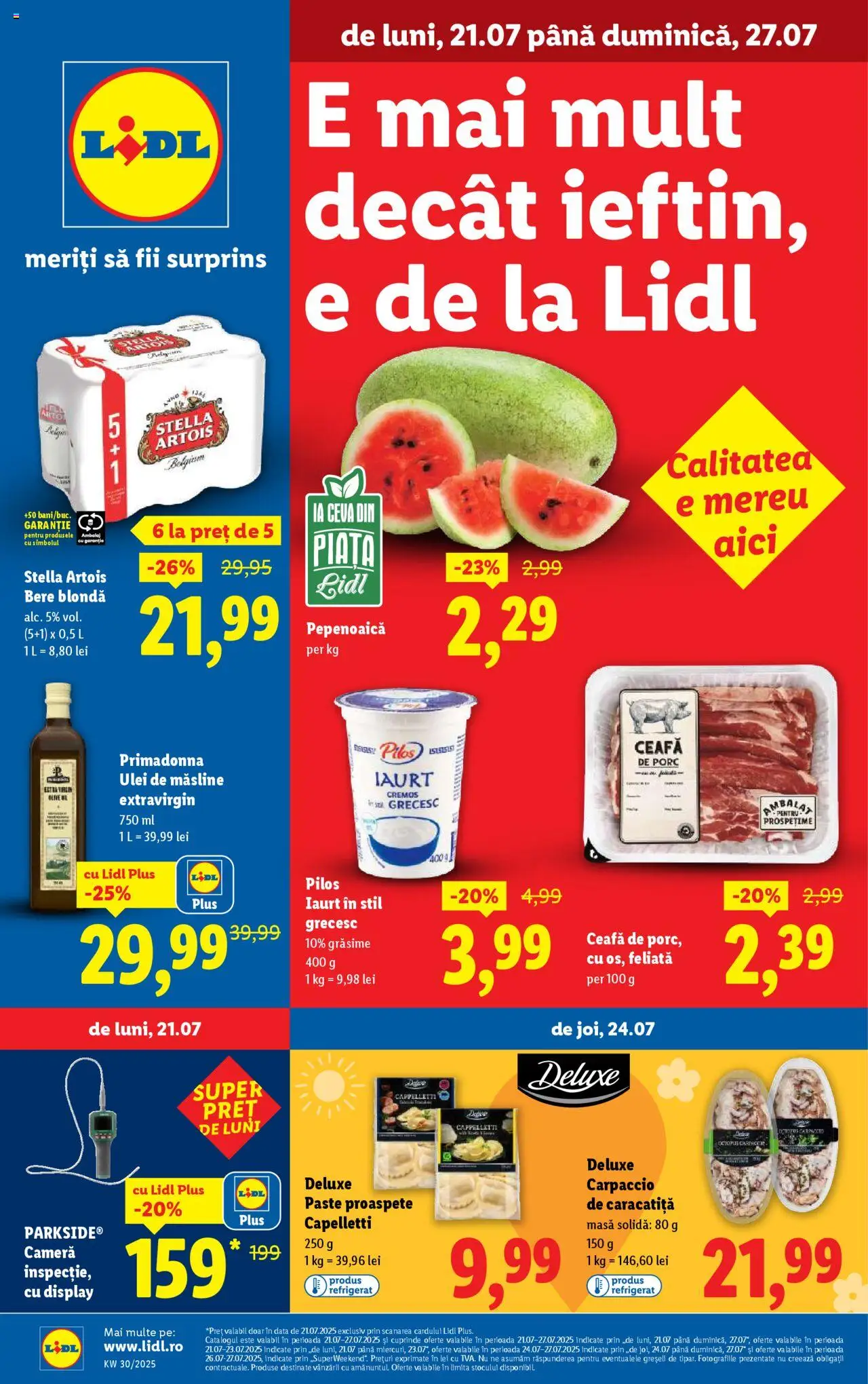 Catalog Lidl – valabil de la 21.07.2025 | Pagină: 1 | Produse: Cameră, Çatal, Toplar, Măsline