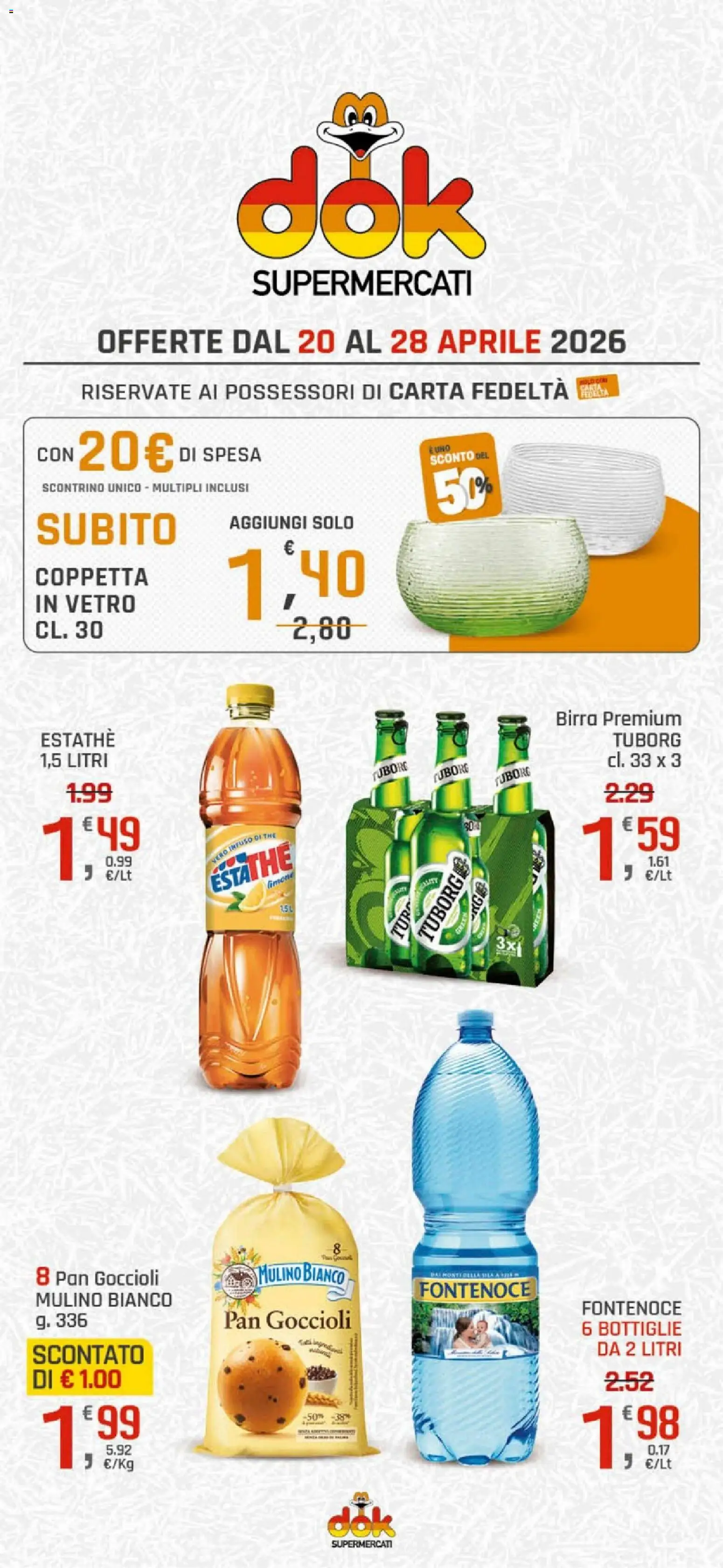 Volantino DOK del 20.04.2026 | Pagina: 1 | Prodotti: Birra, Limone, The