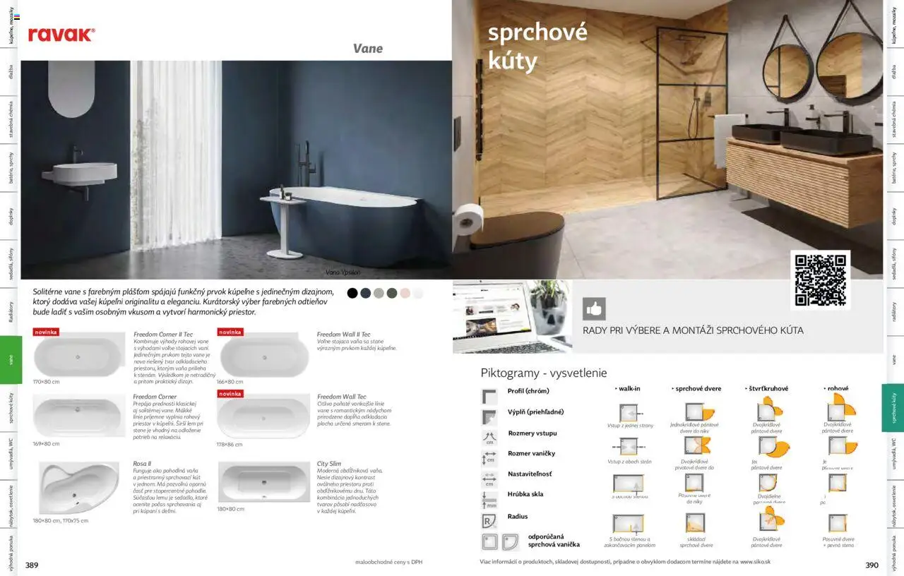 Nové Siko akcie – leták je platný od 01.09.2025 | Strana: 196 | Produkty: Osvetlenie, Sprchové dvere, Vaňa, Radiátory