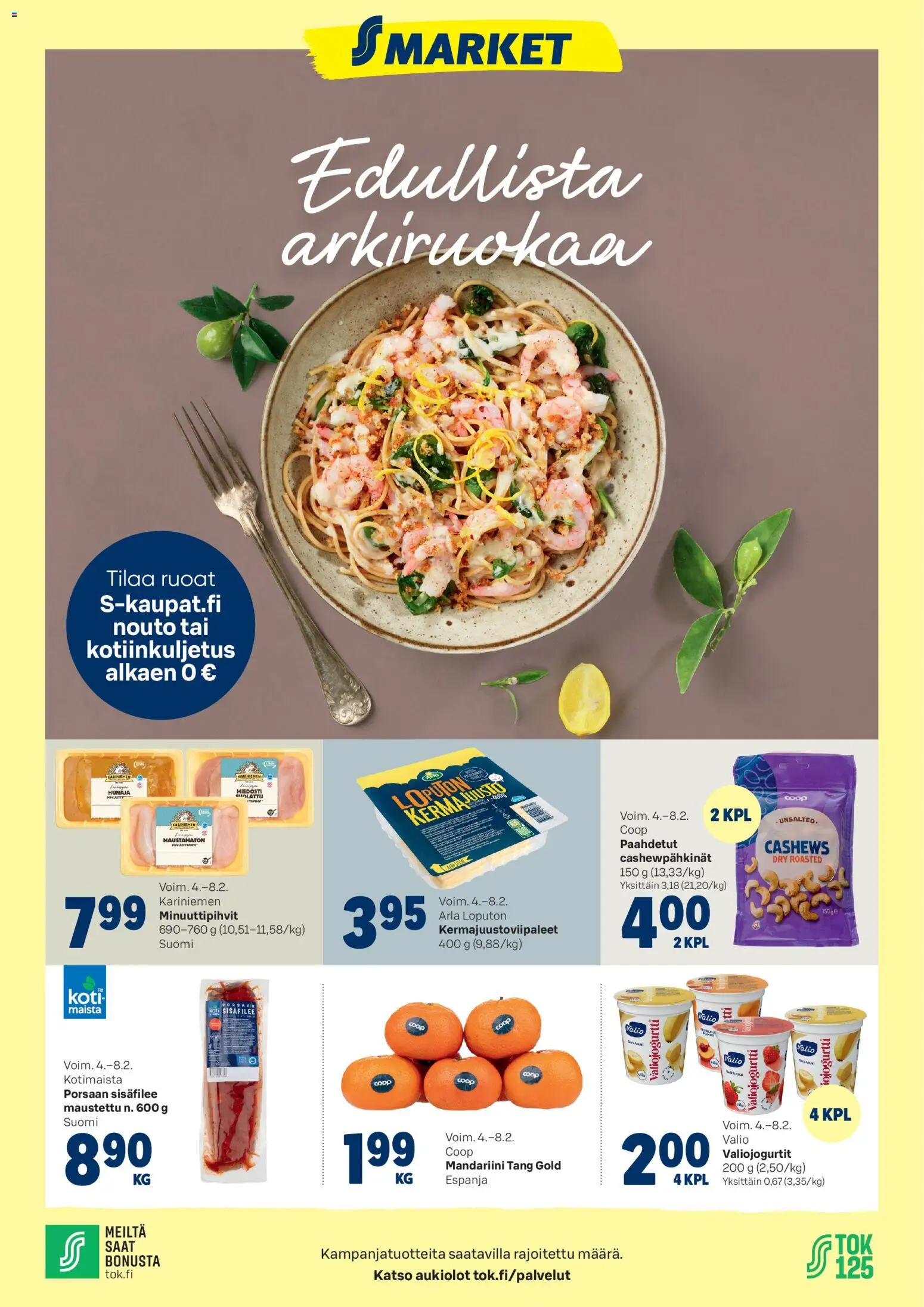 S-market tarjoukset - Edullista Arkiruokаa – voimassa 04.08.2026 alkaen | Sivu: 1