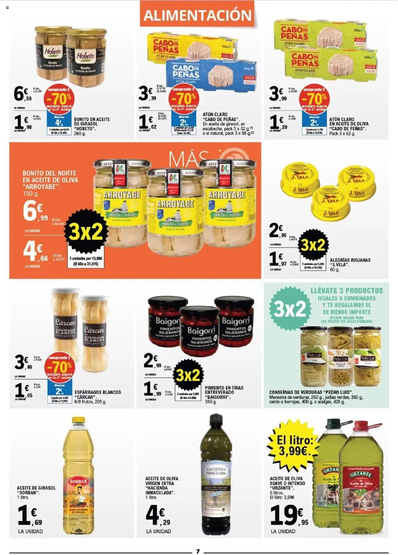 E.Leclerc folleto │ válido desde el 15.10.2025 | Página: 7 | Productos: Aceite de oliva, Aceite de girasol, Vela, Atún claro