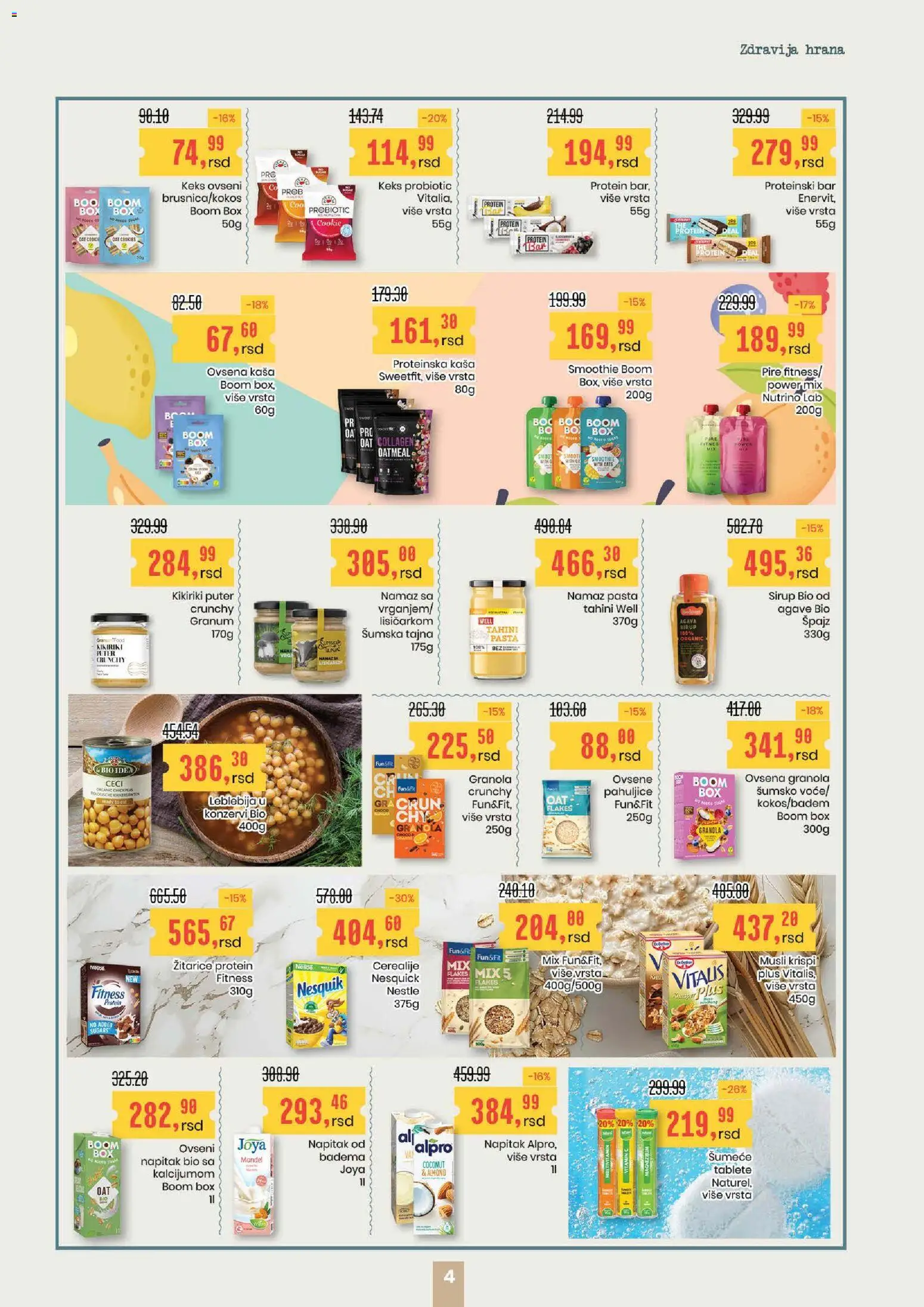 Aroma Market katalog - važi od 30.10.2025 | Strana: 4 | Proizvode: Žitarice, Protein, Ovsena kaša, Kikiriki puter