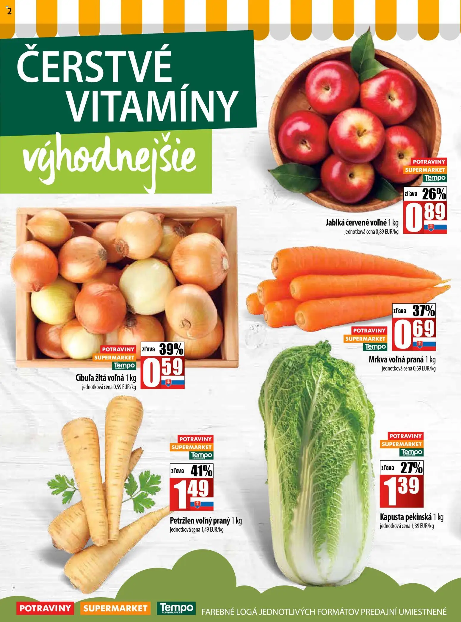 Nové COOP Jednota akcie – leták je platný od 06.11.2025 | Strana: 2 | Produkty: Jablká, Mrkva, Cibuľa, Petržlen