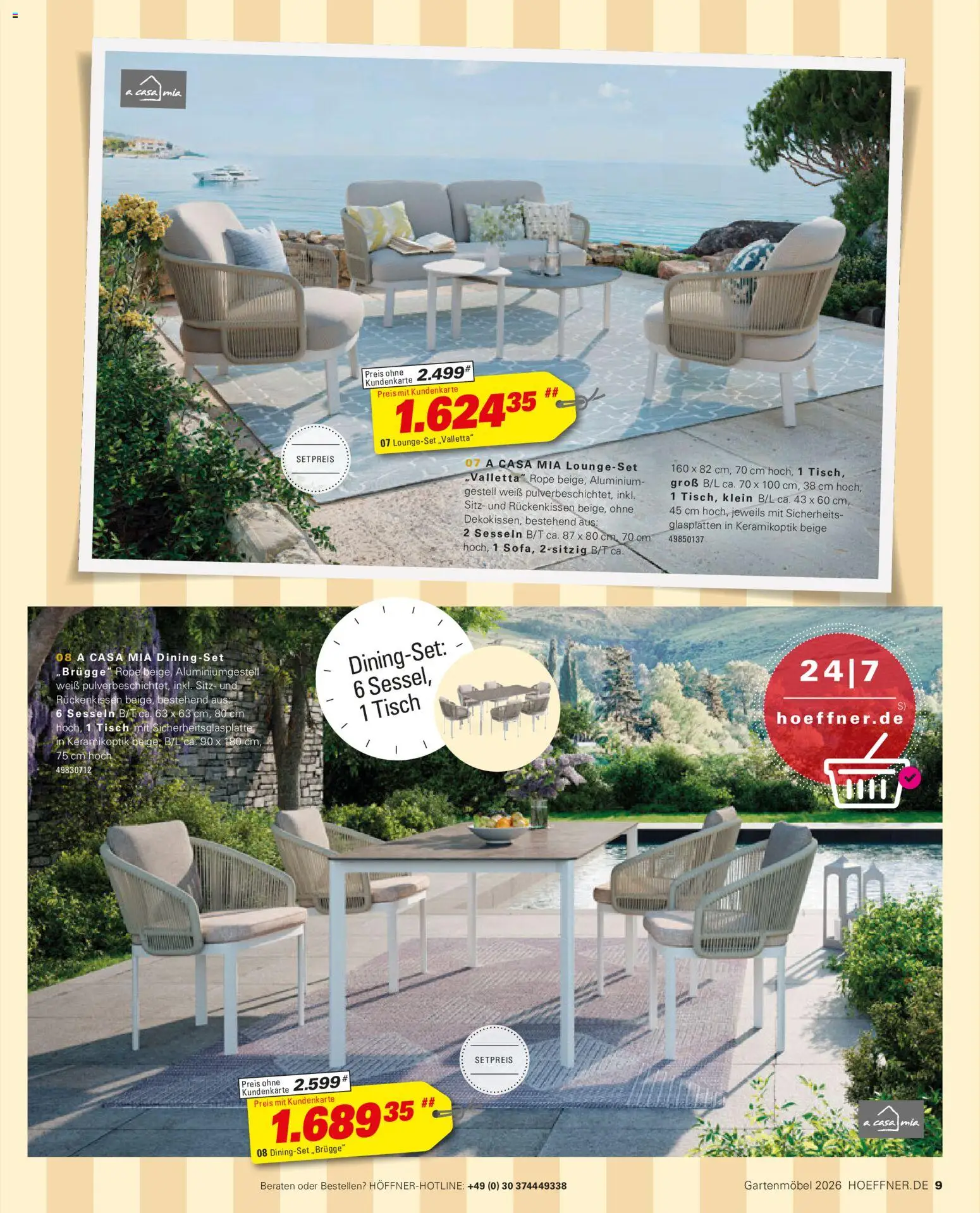 Höffner Prospekt Gartenmöbel – gültig ab 27.03.2026 | Seite: 9 | Produkte: Tisch, Gartenmöbel