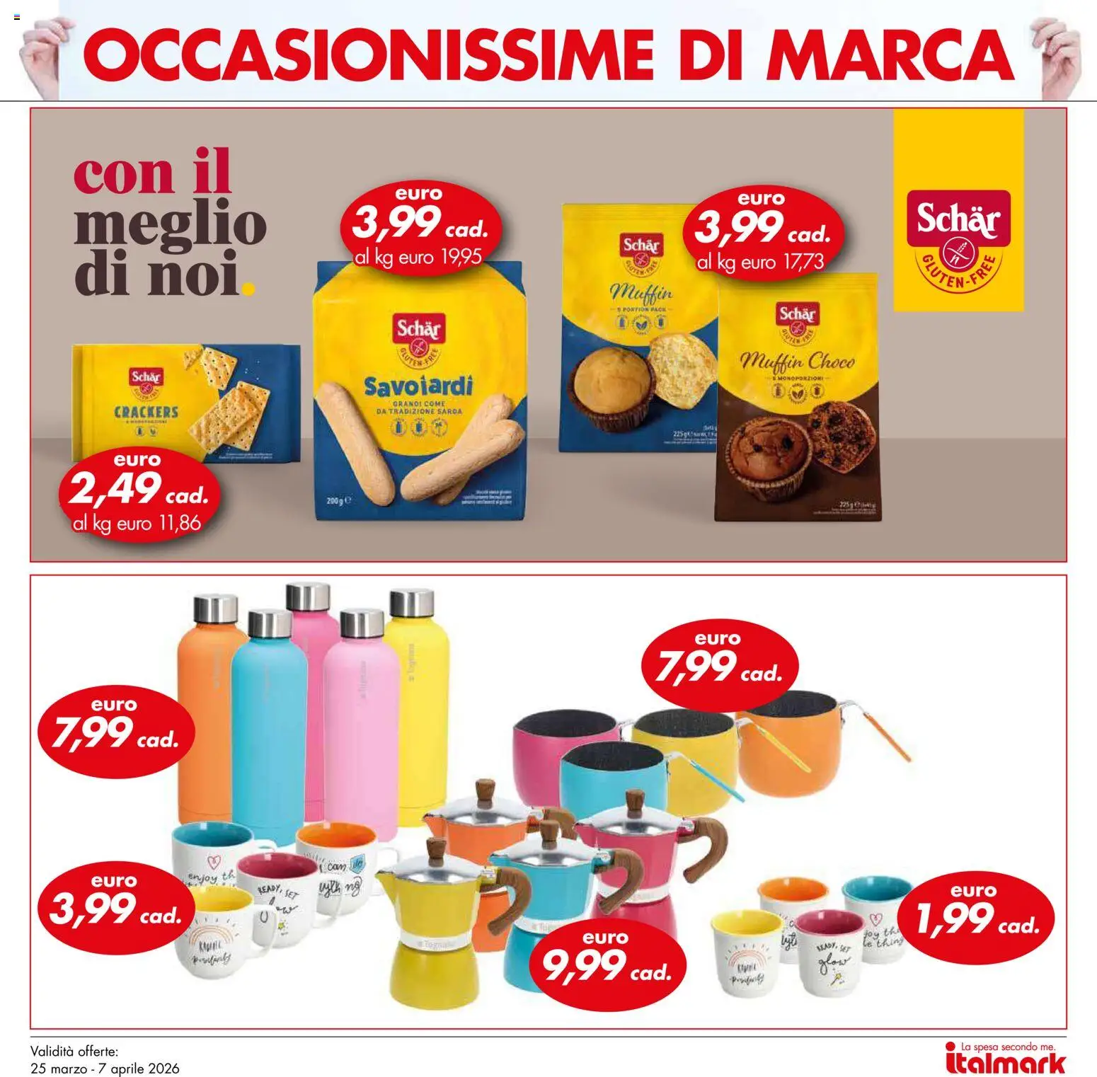 Volantino Italmark del 25.04.2026 | Pagina: 9 | Prodotti: Crackers, Muffin, The, Savoiardi