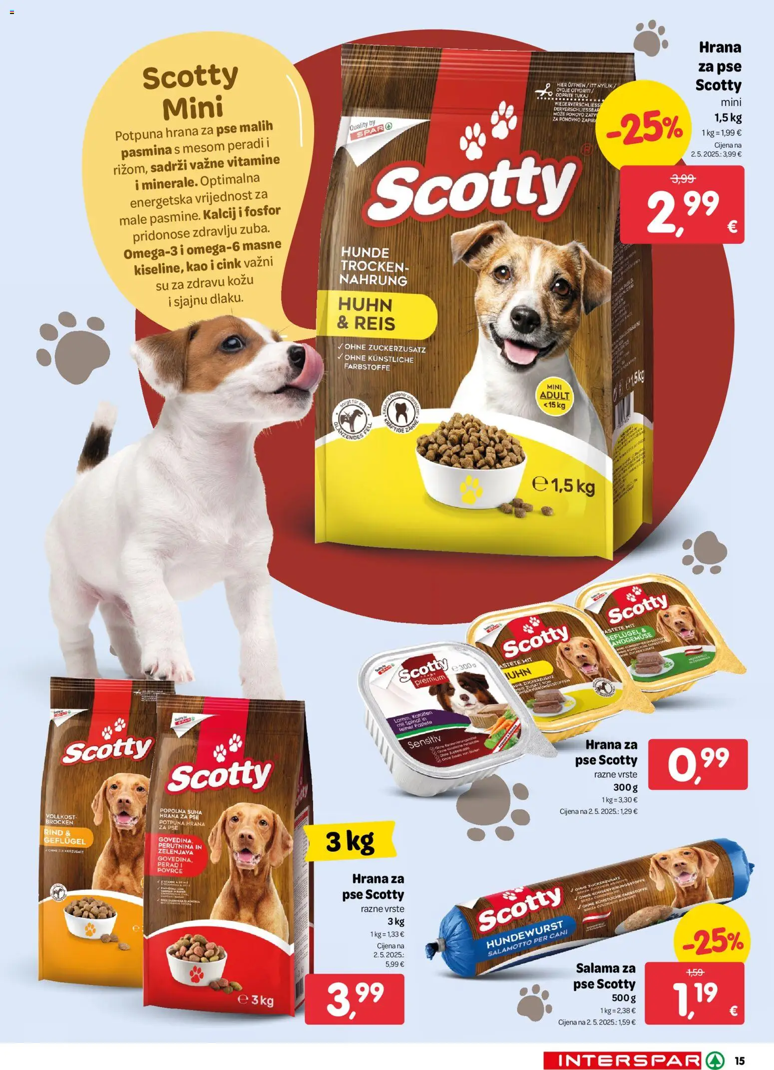 Interspar katalog | vrijedi od 19.11.2025 | Stranica: 15 | Proizvodi: Špinat, Salama, Hrana za pse, Povrće