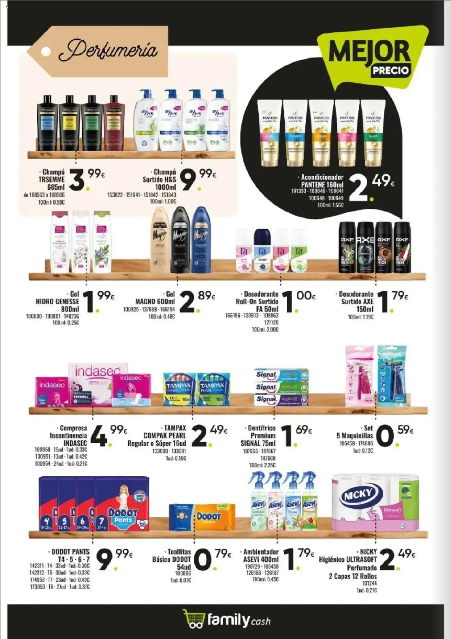 Family Cash folleto │ válido desde el 09.02.2026 | Página: 14 | Productos: Champú, Acondicionador, Desodorante