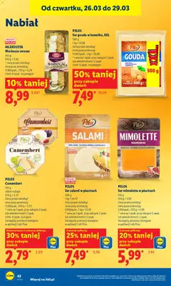 Pogląd oferty "Ser gouda w kawałku, XXL, 500 g" - ważna od 26.03.2026 | Strona: 42