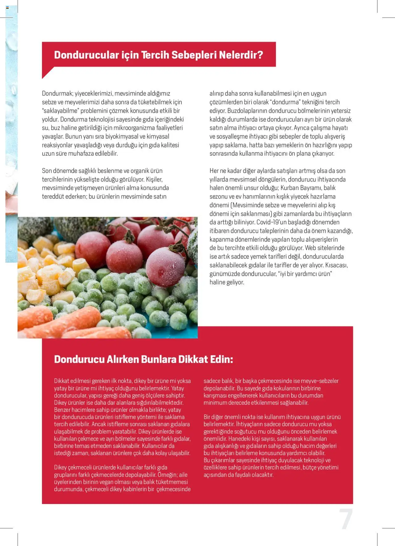 Arçelik Katalog - Dondurucu Kullanımında Püf Noktaları - 16.03.2023 tarihinden itibaren geçerlidir | Sayfa: 7