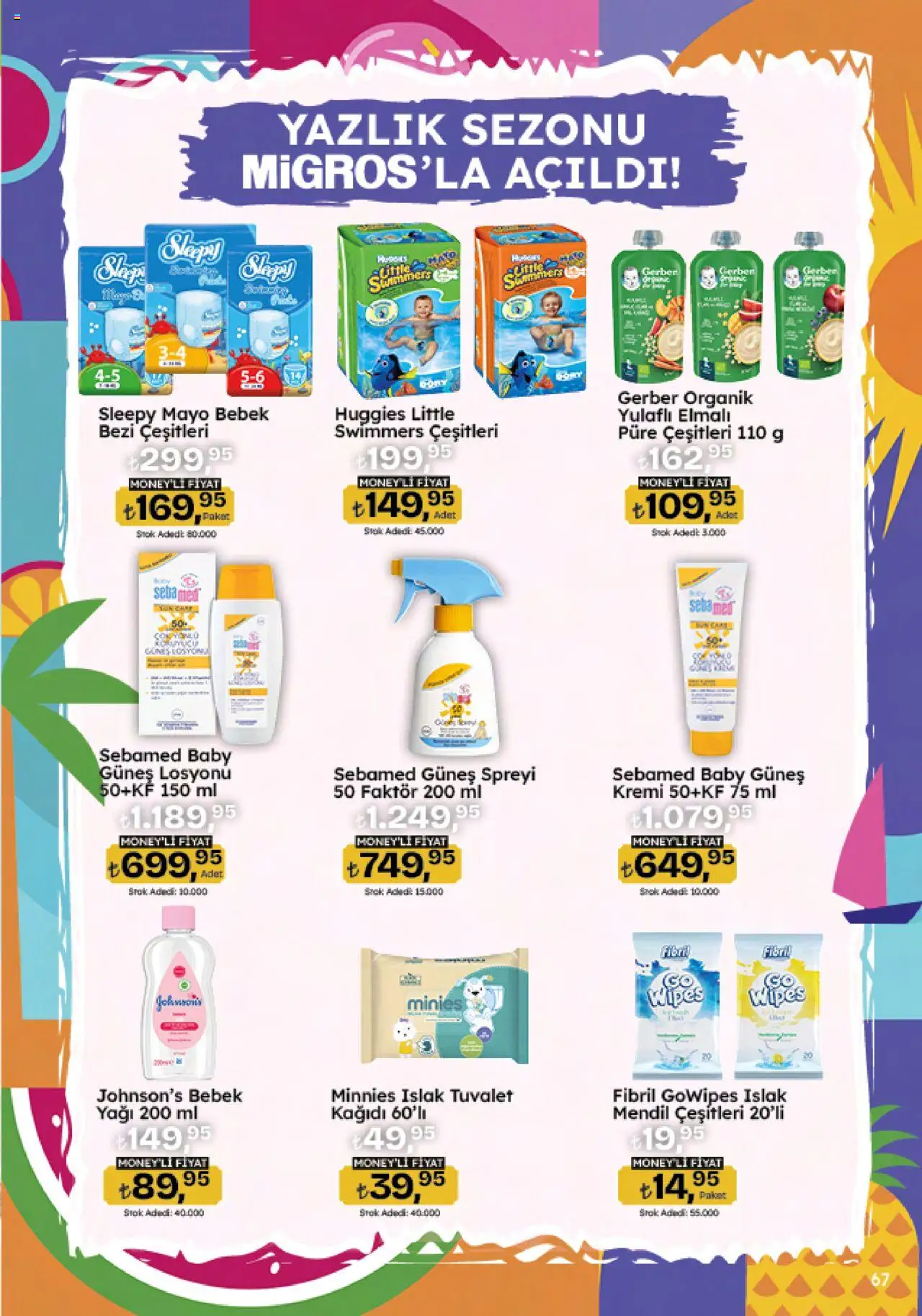Migros Katalog - Migroskop - 26.06.2025 tarihinden itibaren geçerlidir | Sayfa: 67 | Ürünler: Tuvalet, Mendil, Güneş kremi, Tuvalet kağıdı