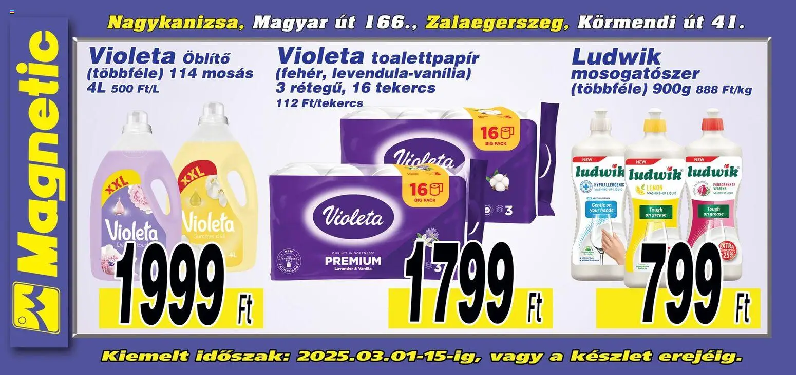Magnetic akciós ujság - amely érvényes a következő dátumtól: 01.03.2026 | Oldal: 2 | Termékek: Öblítő, Mosogatószer