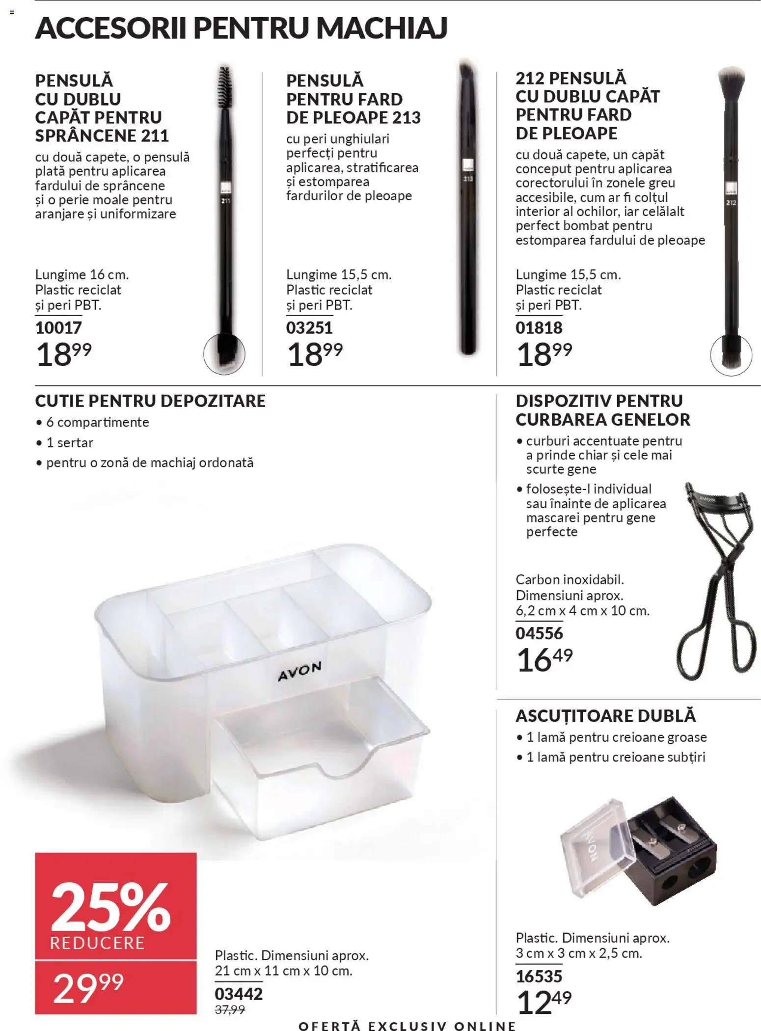 Noul catalog Avon – valabil de la 01.02.2026 | Pagină: 202 | Produse: Ascuțitoare, Cutie, Cutie pentru depozitare, Perie