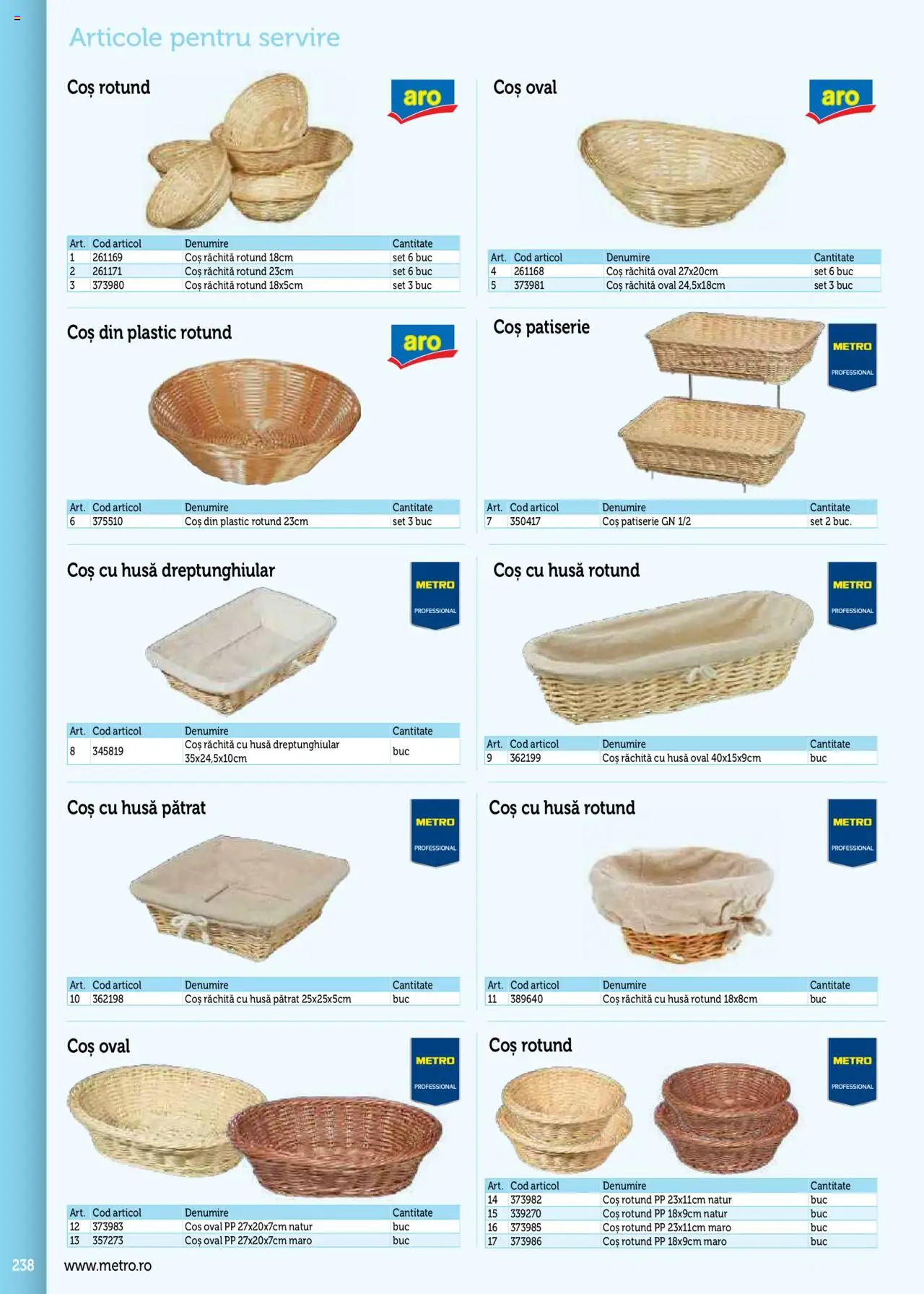 Noul catalog Metro – valabil de la 17.09.2025 | Pagină: 238 | Produse: Coș