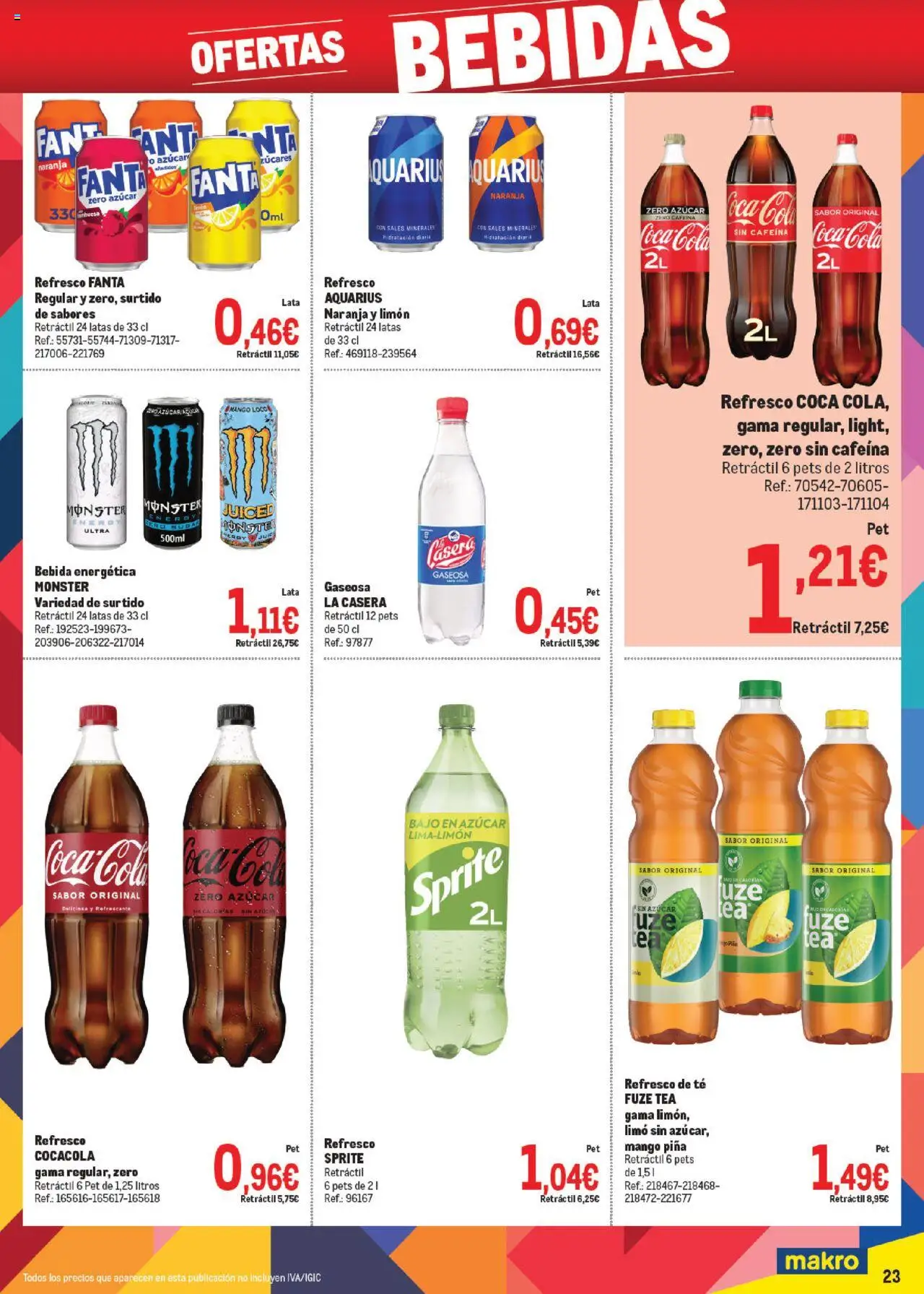 Makro - Precios Norte │ válido desde el 06.10.2025 | Página: 23 | Productos: Σφουγγαρίστρα, Té, Πρίζες, Gaseosa
