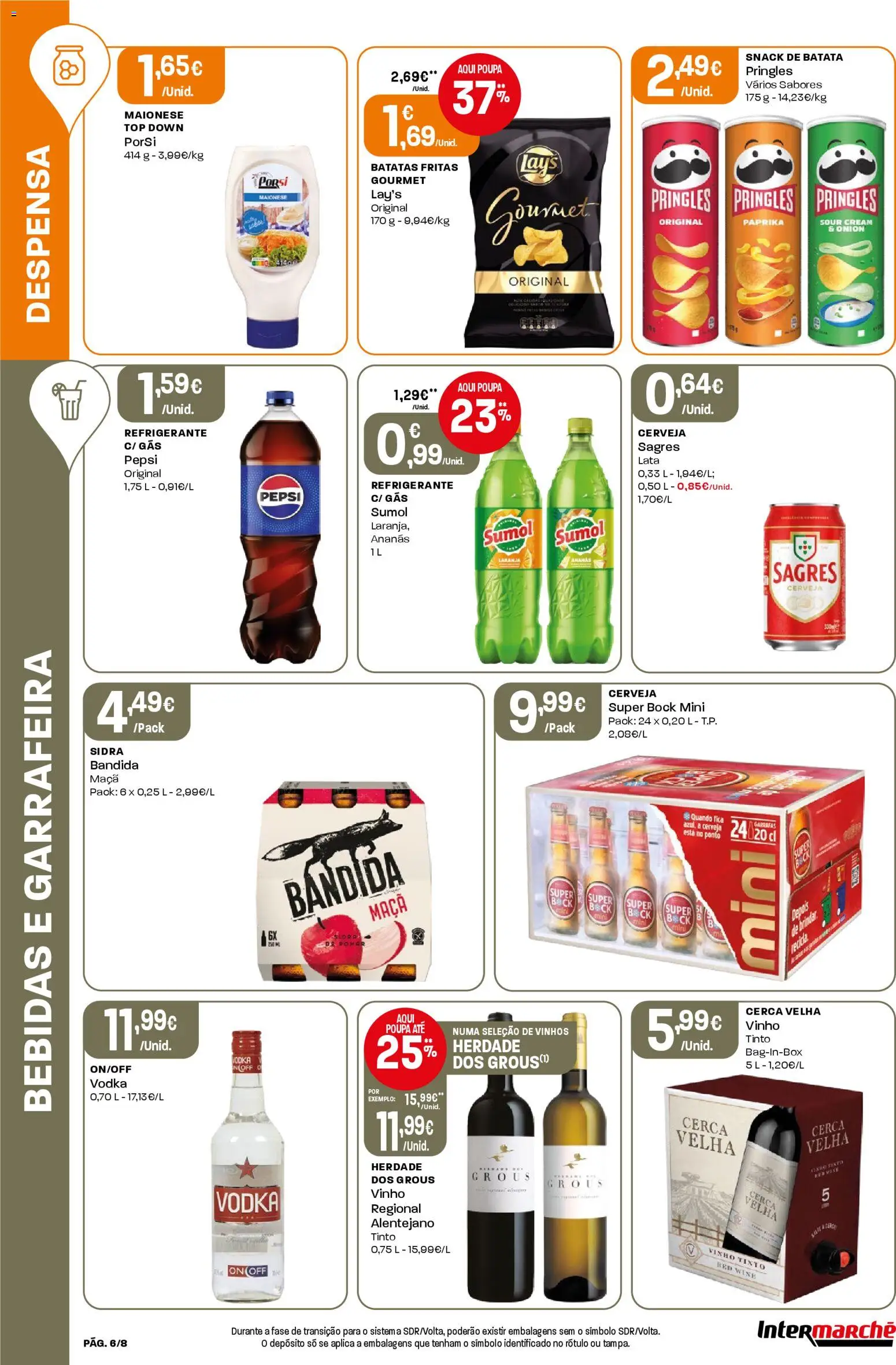 Intermarché Folheto Mini │ válido de 23.04.2026 | Página: 6 | Produtos: Batata, Top, Vinho, Cerveja