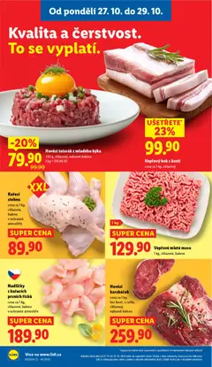 Náhled letáku Vepřové mleté maso, 1 kg, chlazené, baleno od 27.10.2025 | Strana: 10