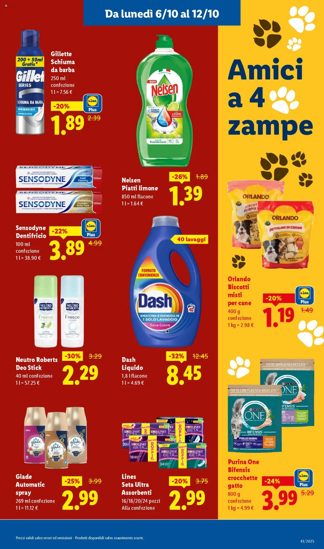 Volantino Lidl del 06.10.2025 | Pagina: 13 | Prodotti: Schiuma da barba, Ammorbidente, Crocchette, Cacao