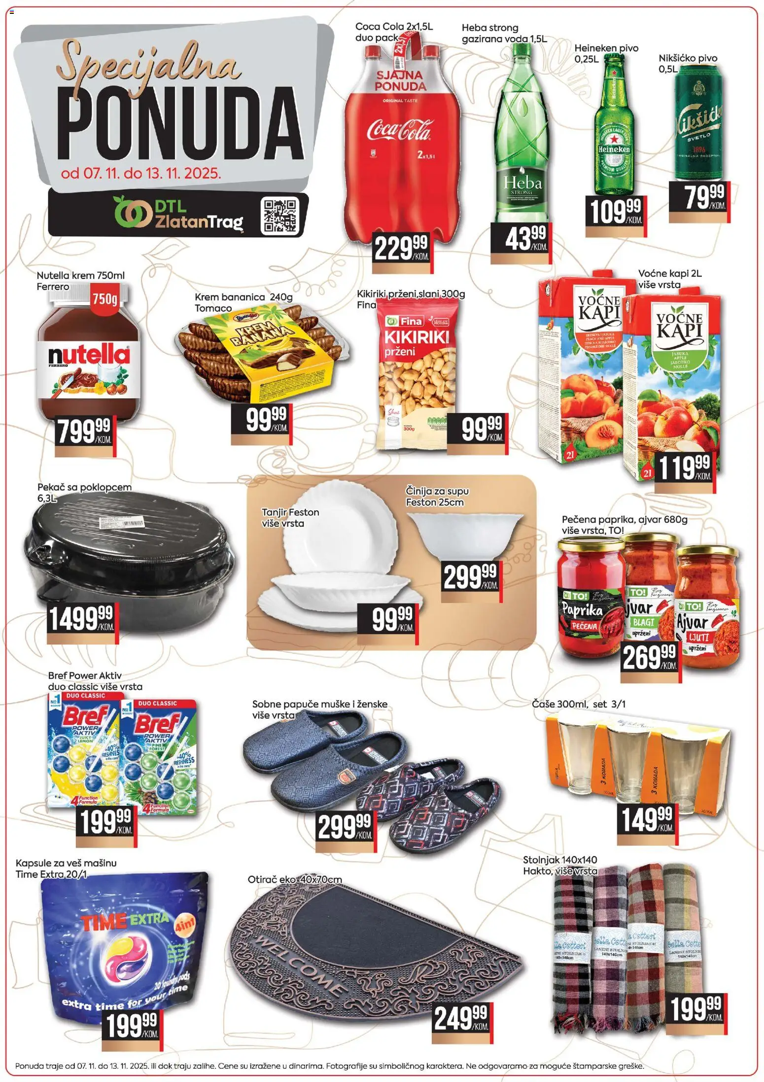 Zlatan Trag katalog - važi od 07.11.2025 | Strana: 2 | Proizvode: Bref, Coca Cola, Ferrero, Pivo