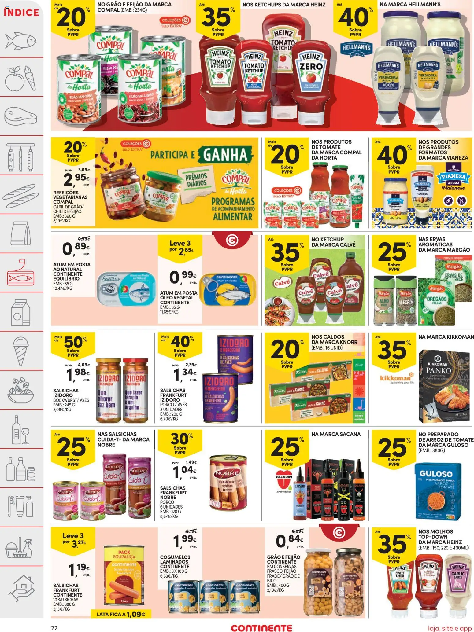 Continente folheto │ válido de 20.01.2026 | Página: 22 | Produtos: Atum, Arroz, Tomate, Cogumelos