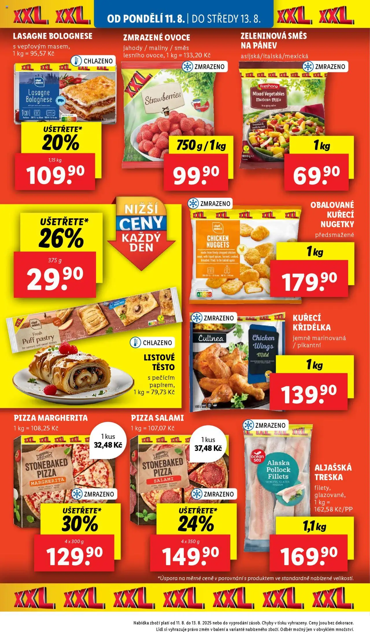 Lidl leták od 11.08.2025 | Strana: 16 | Produkty: Pánev, Maliny, Lasagne, Těsto