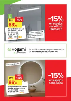 Vista previa Leroy Merlin catálogo válido desde el 03.02.2026 | Página: 20 | Productos: Té, Altavoces, Baño, Espejo