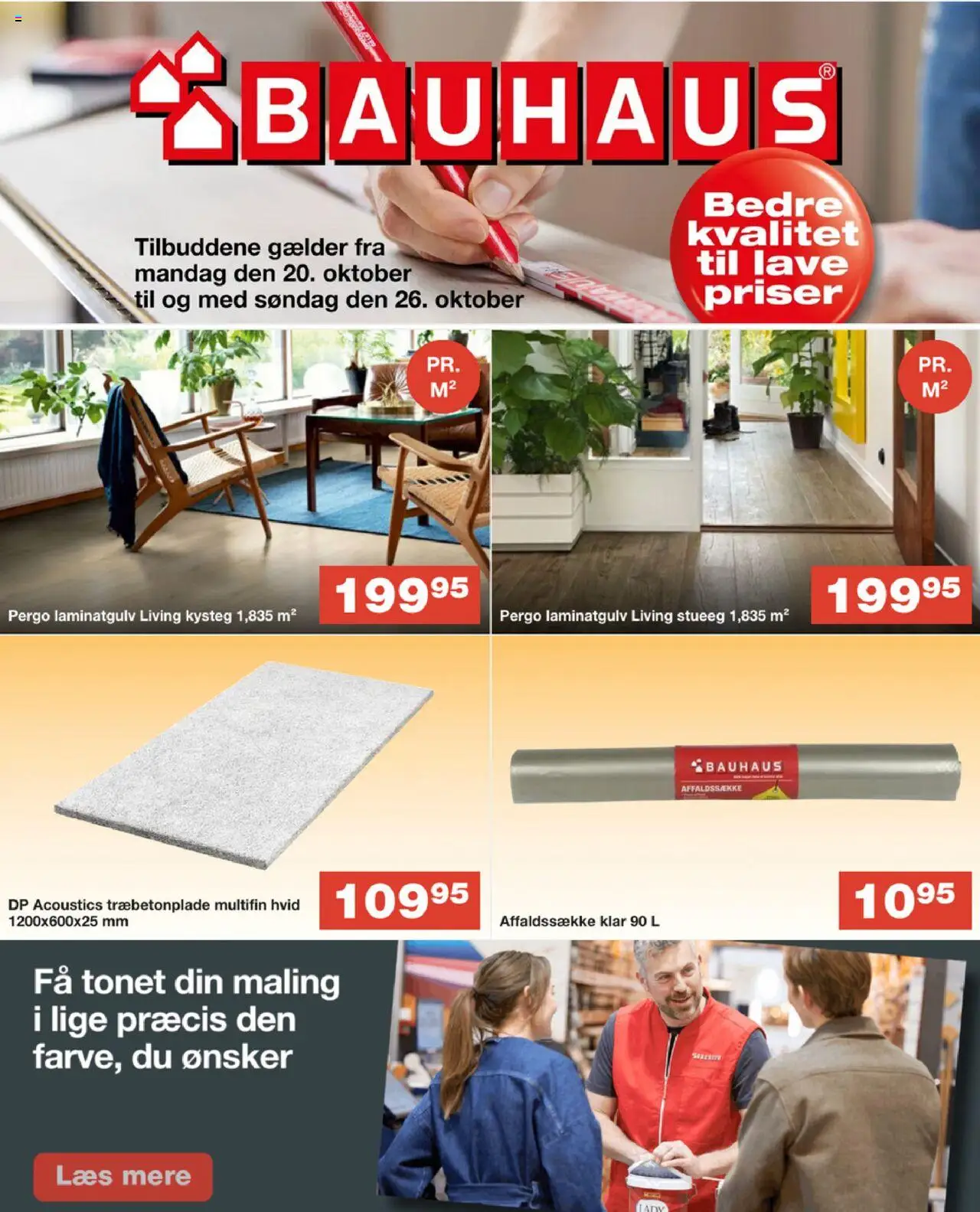 Bauhaus tilbudsavis – gyldig fra 20.10.2025 | Side: 1 | Produkter: Maling