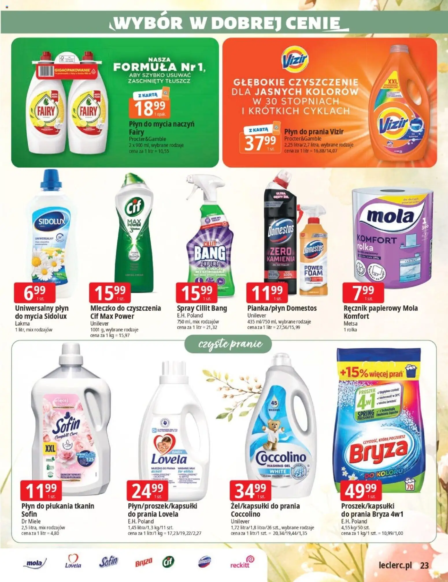 E.Leclerc gazetka - Wielkanoc od 17.03.2026 | Strona: 23 | Produkty: Coccolino, Domestos, Lovela, Ręcznik papierowy