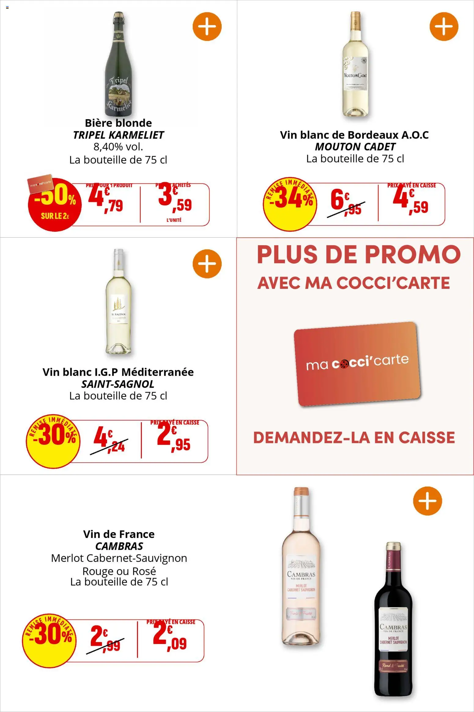 {H1} | Page: 29 | Produits: Bière blonde, Vin, Bière
