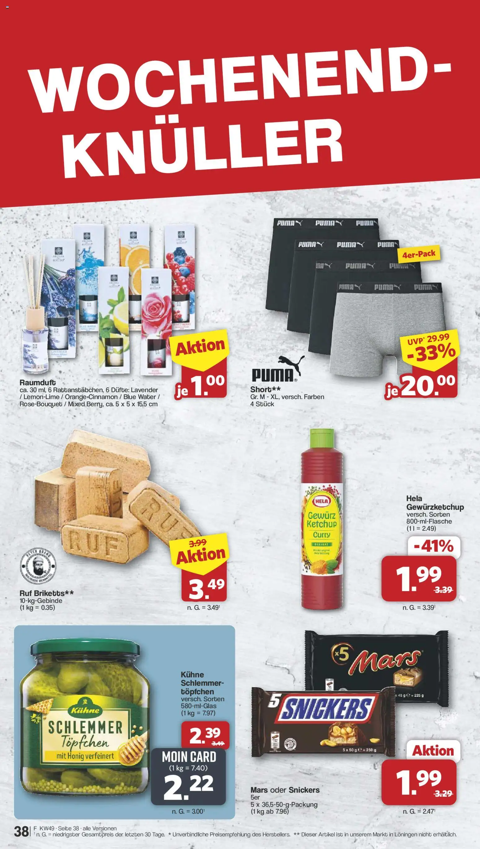 Famila Nordwest Prospekt 	 – gültig ab 01.12.2025 | Seite: 39 | Produkte: Snickers, Mars, Ketchup