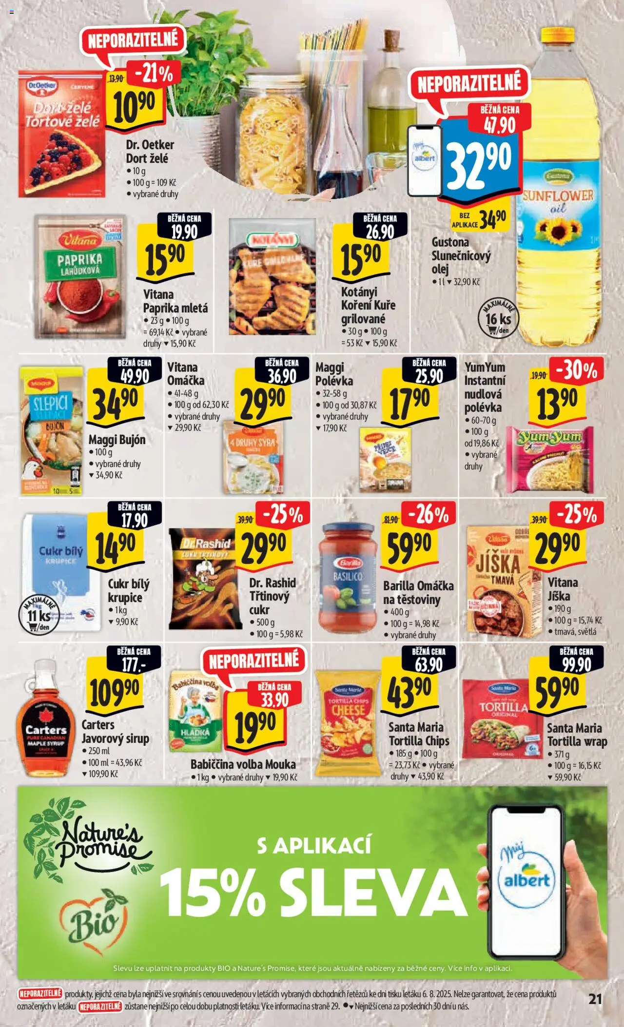 Albert leták - Hypermarket od 13.08.2025 | Strana: 28 | Produkty: Maggi, Těstoviny, Mouka, Dort