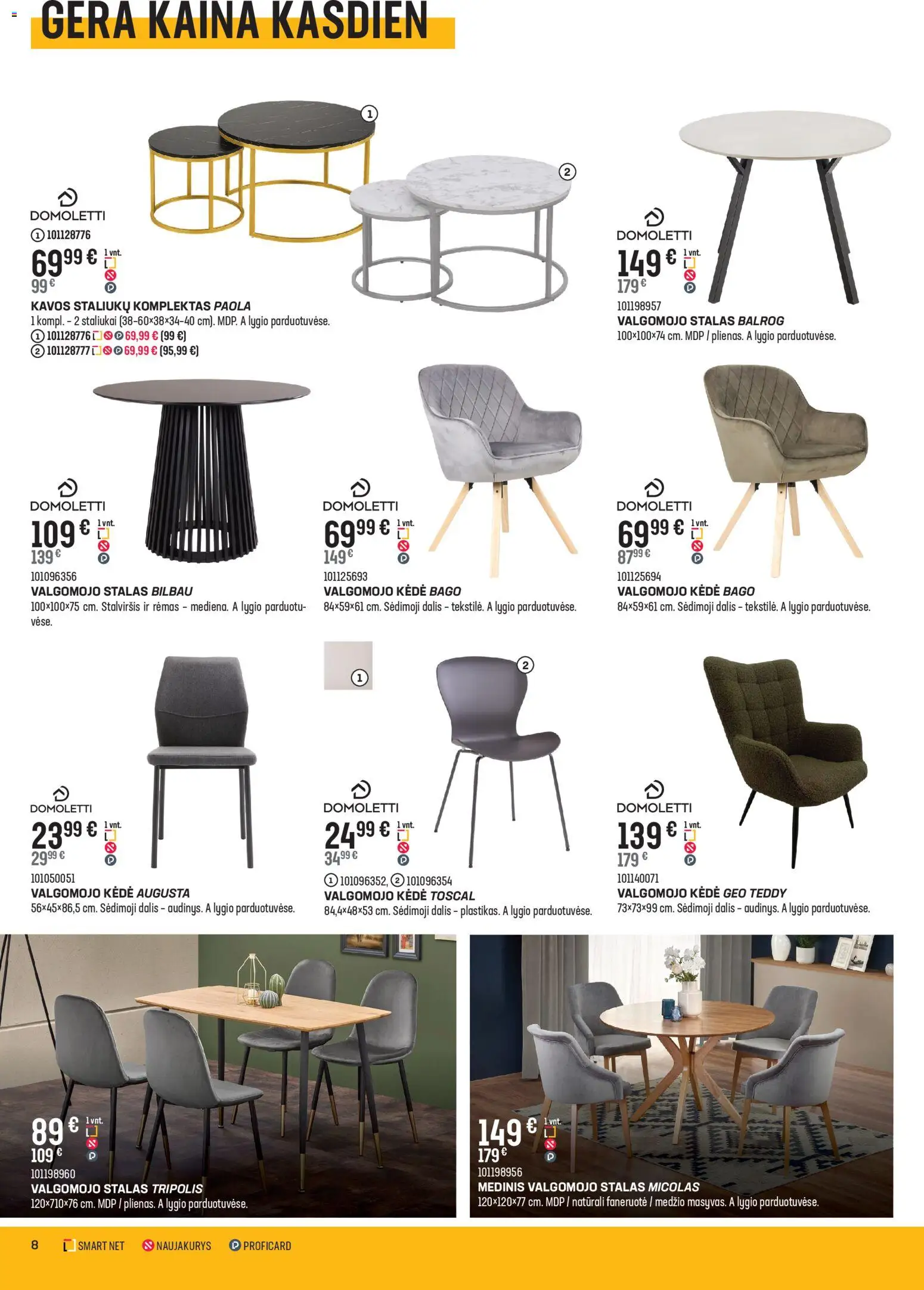 Senukai akcijos nuo 12.11.2025 | Puslapis: 8 | Prekių: Stalas, Kėdė, Stalviršis