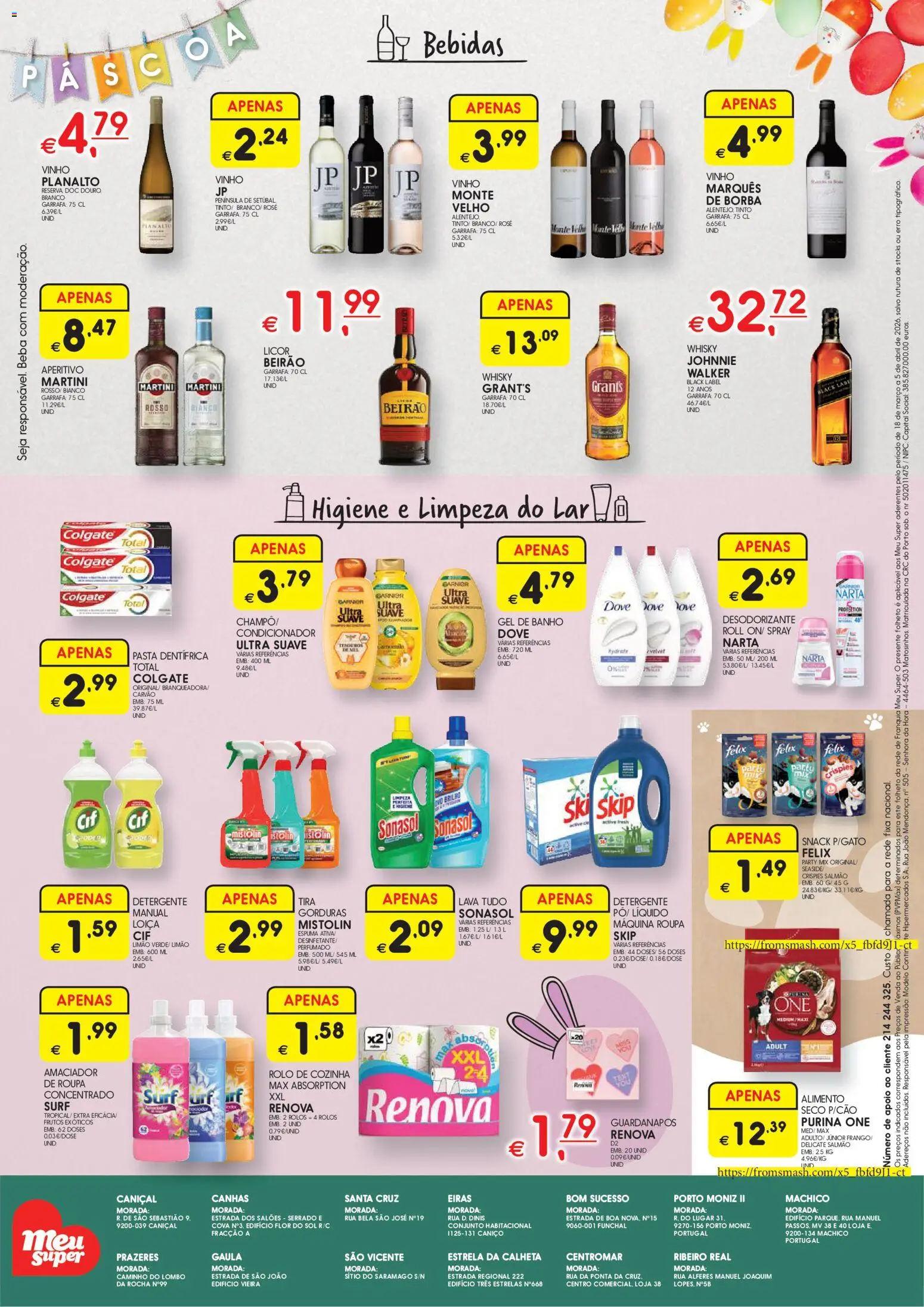 Meu Super folheto Madeira │ válido de 18.03.2026 | Página: 4 | Produtos: Whisky, Gel de banho, Detergente, Banho