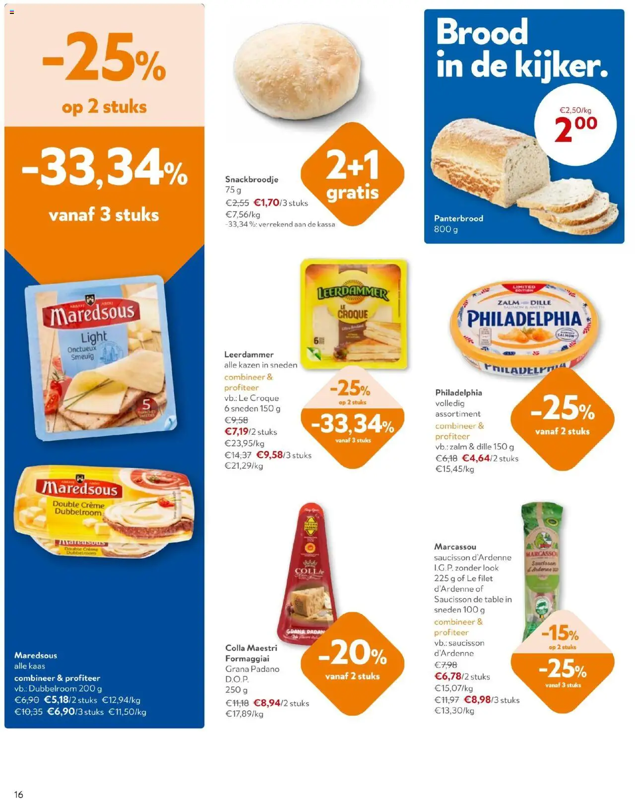 {H1} | Pagina: 16 | Producten: Zalm, Crème, Kaas, Brood