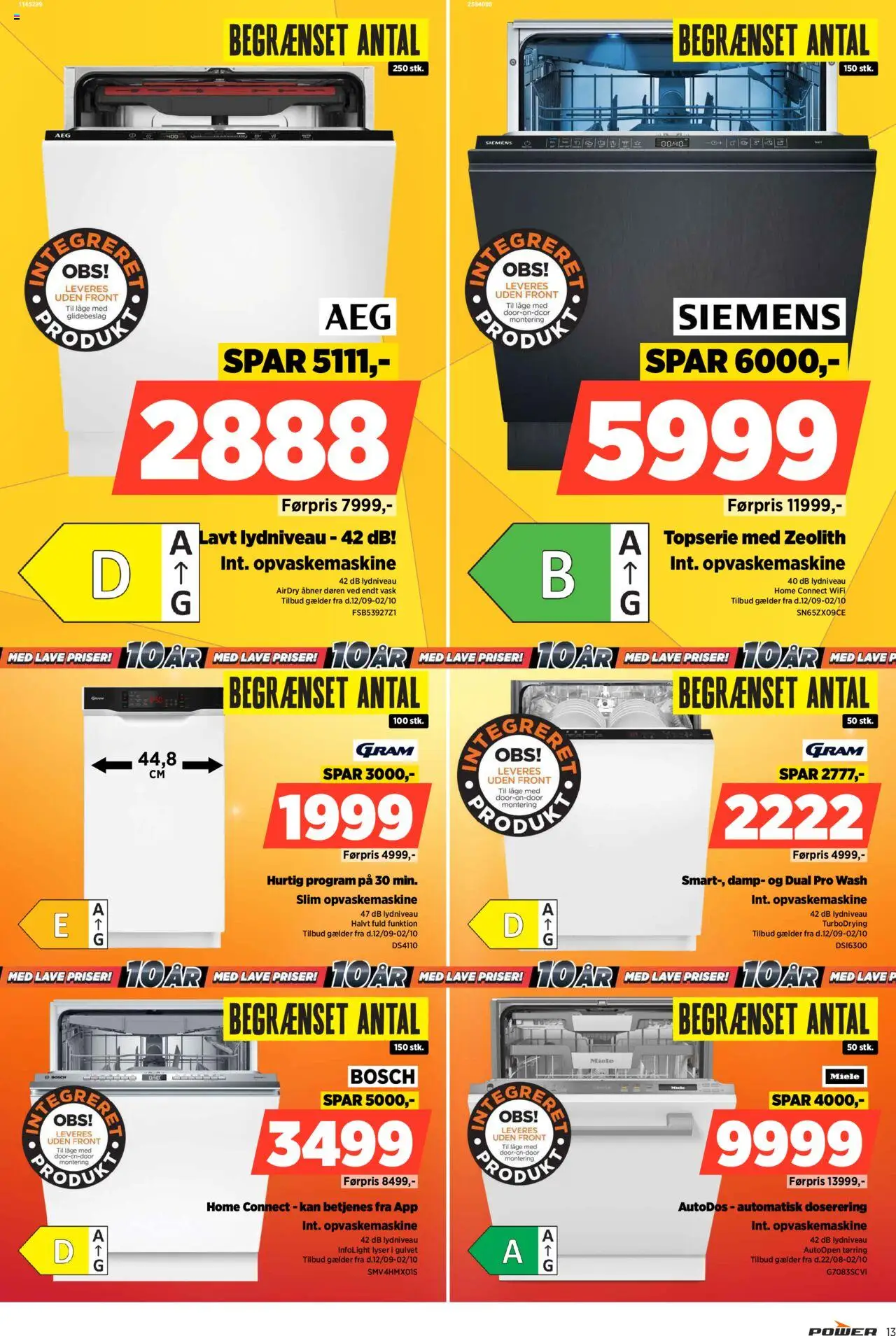 Power tilbudsavis – gyldig fra 26.09.2025 | Side: 13 | Produkter: Opvaskemaskine