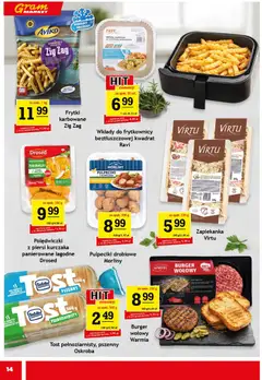 Pogląd oferty "Gram Market Gazetka" - ważna od 28.01.2026 | Strona: 14 | Produkty: Mięso, Zapiekanka, Szynka, Frytki