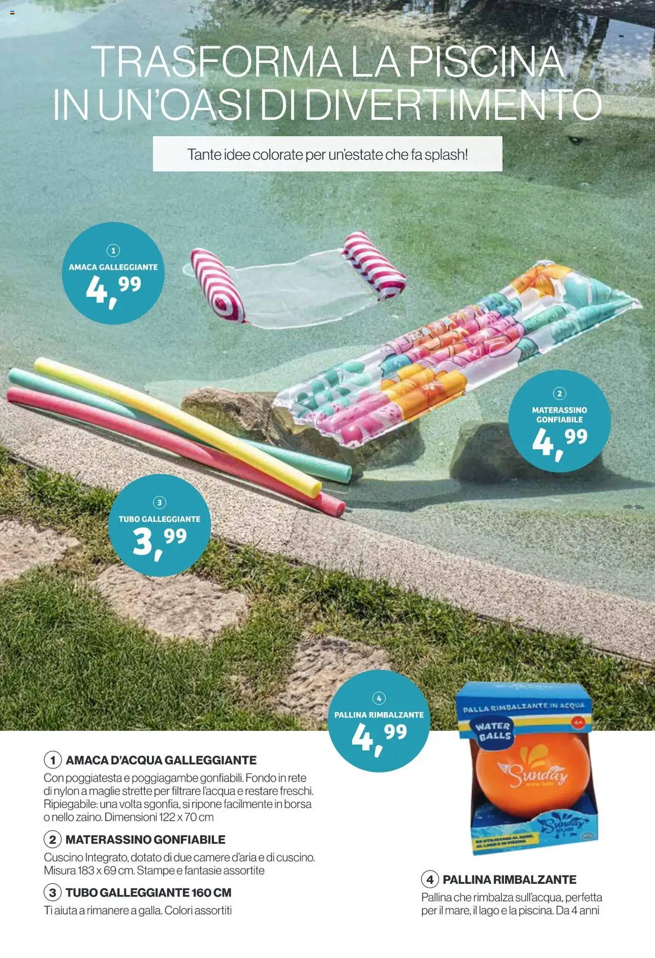 Volantino IN's del 31.05.2025 | Pagina: 6 | Prodotti: Materassino gonfiabile, Acqua, Tubo, Borsa