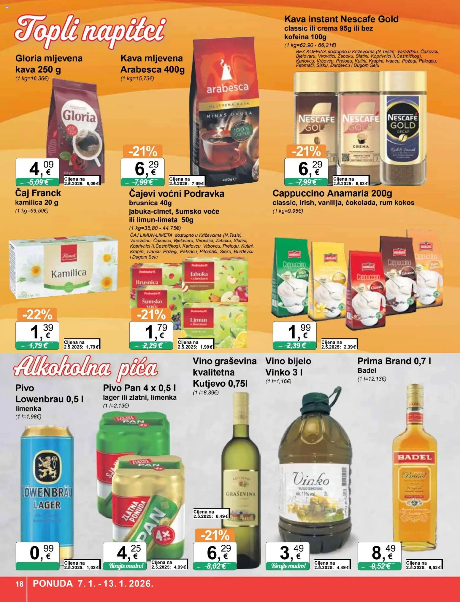 KTC katalog | vrijedi od 07.01.2026 | Stranica: 18 | Proizvodi: Nescafe, Kava, Pivo, Nescafe Gold