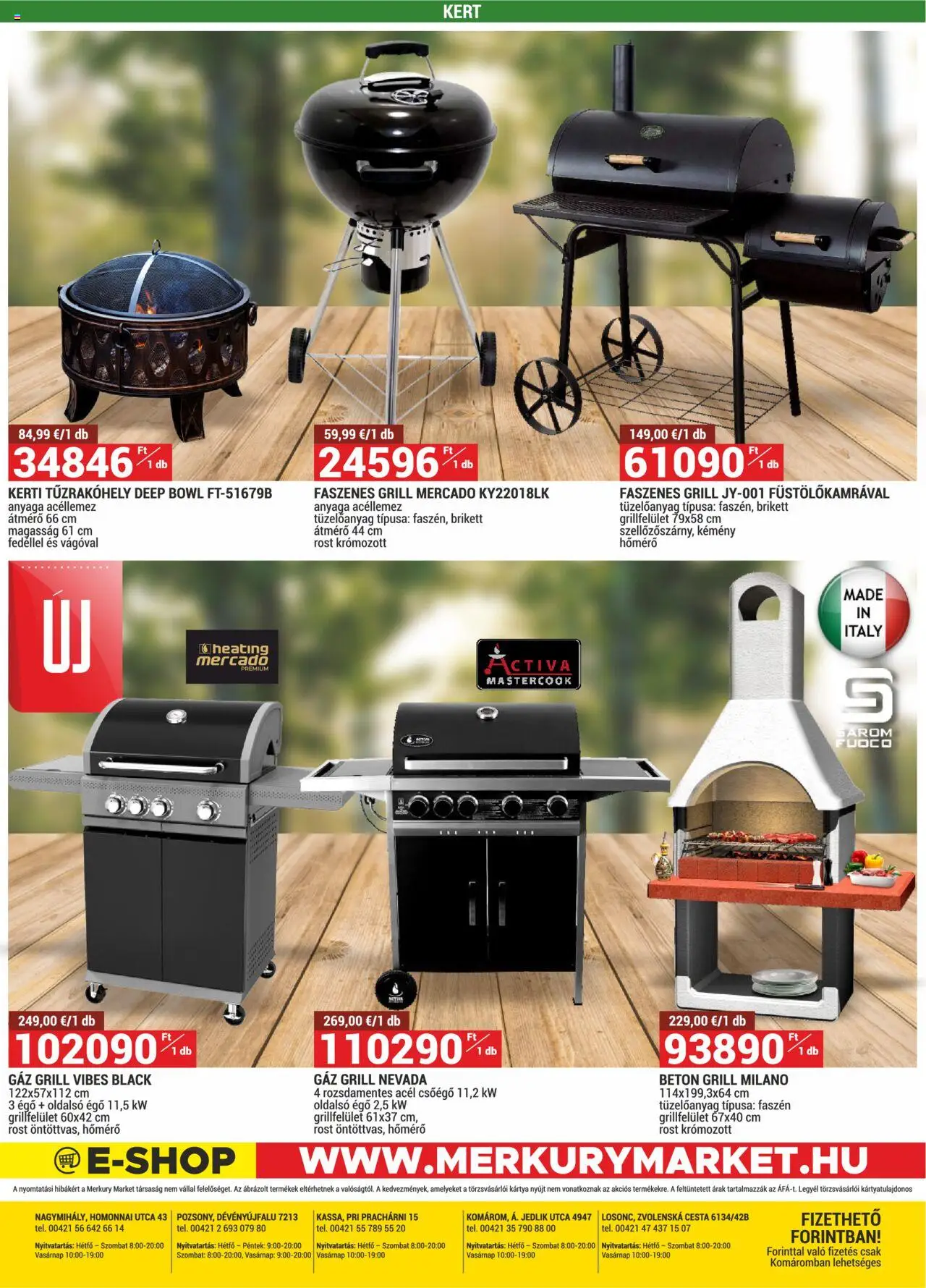 Merkury Market akciós ujság - amely érvényes a következő dátumtól: 01.06.2025 | Oldal: 24 | Termékek: Grill, Beton, Hőmérő, Tűzrakóhely