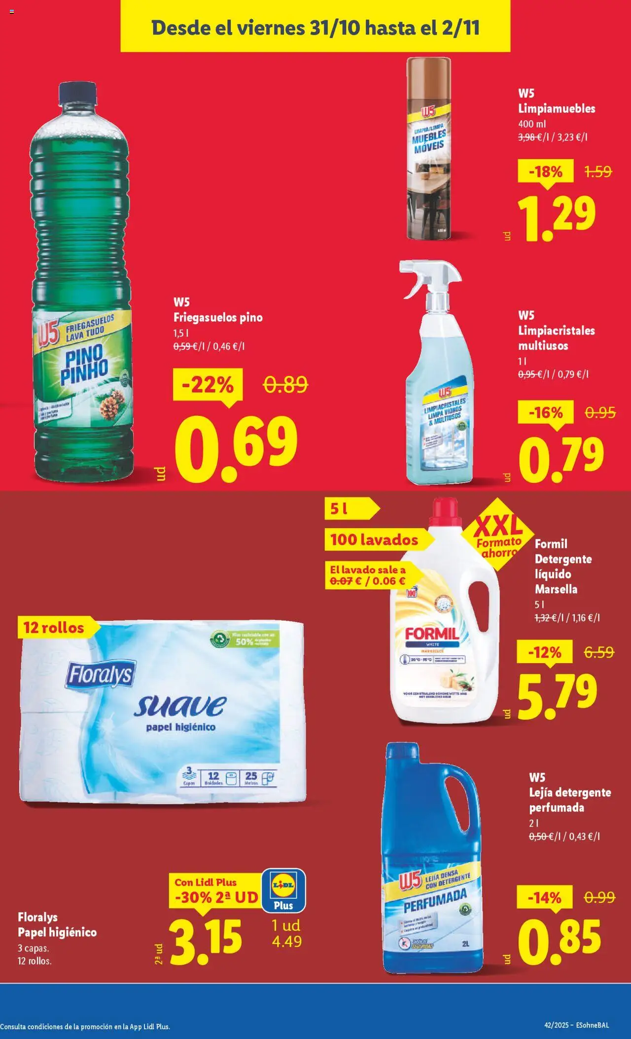 Lidl catálogo BCN │ válido desde el 13.10.2025 | Página: 7 | Productos: Limpiacristales, Detergente, Muebles, Detergente líquido