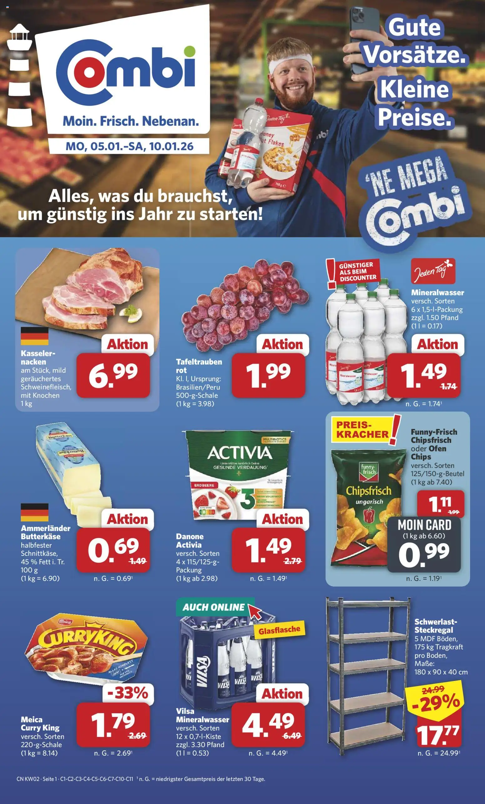 Combi Prospekt 	 – gültig ab 05.01.2026 | Seite: 1 | Produkte: Ofen, Meica, Kasseler nacken, Chips