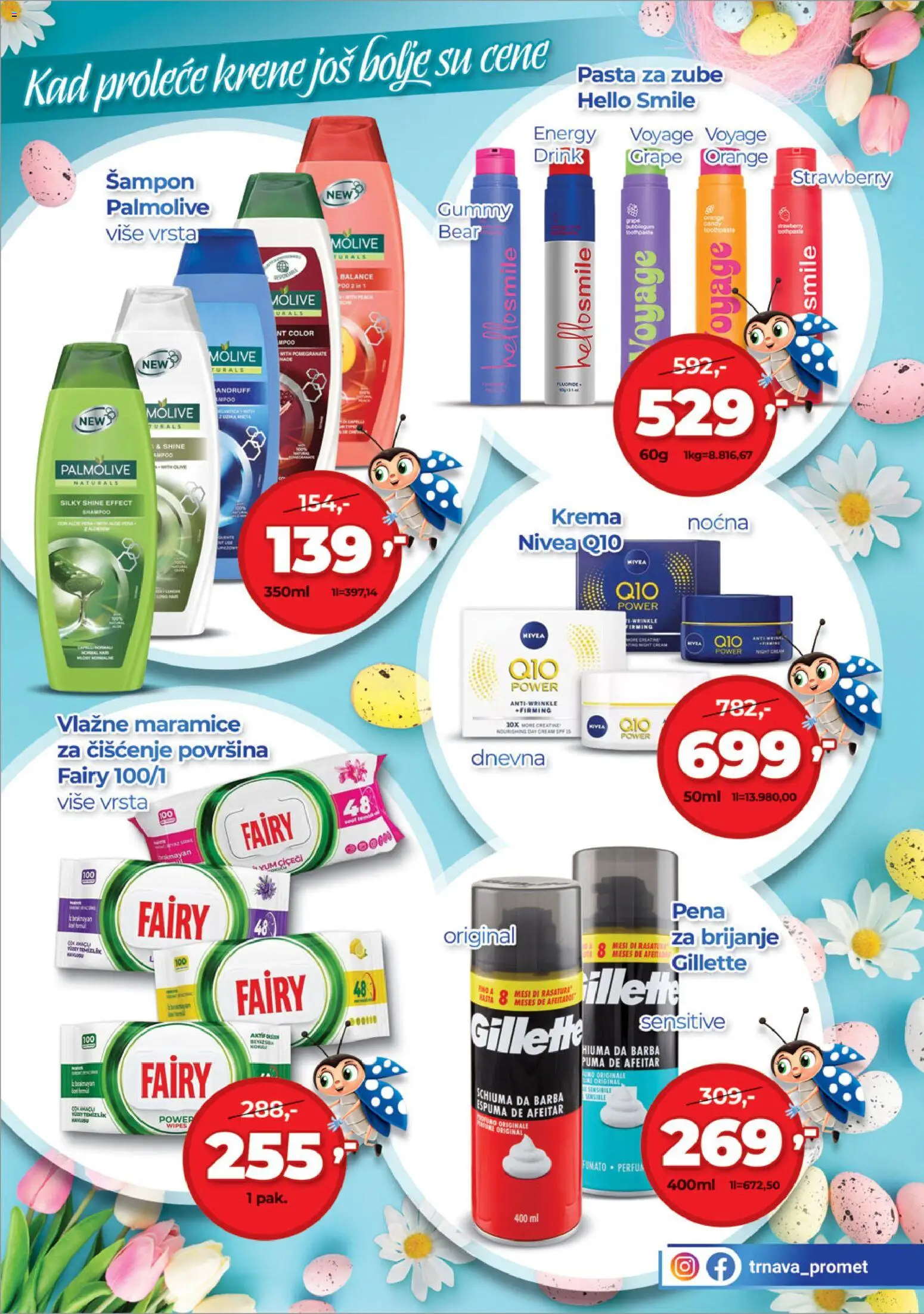 Trnava Promet katalog - važi od 02.04.2026 | Strana: 31 | Proizvode: Gillette, Palmolive, Šampon, Vlažne maramice