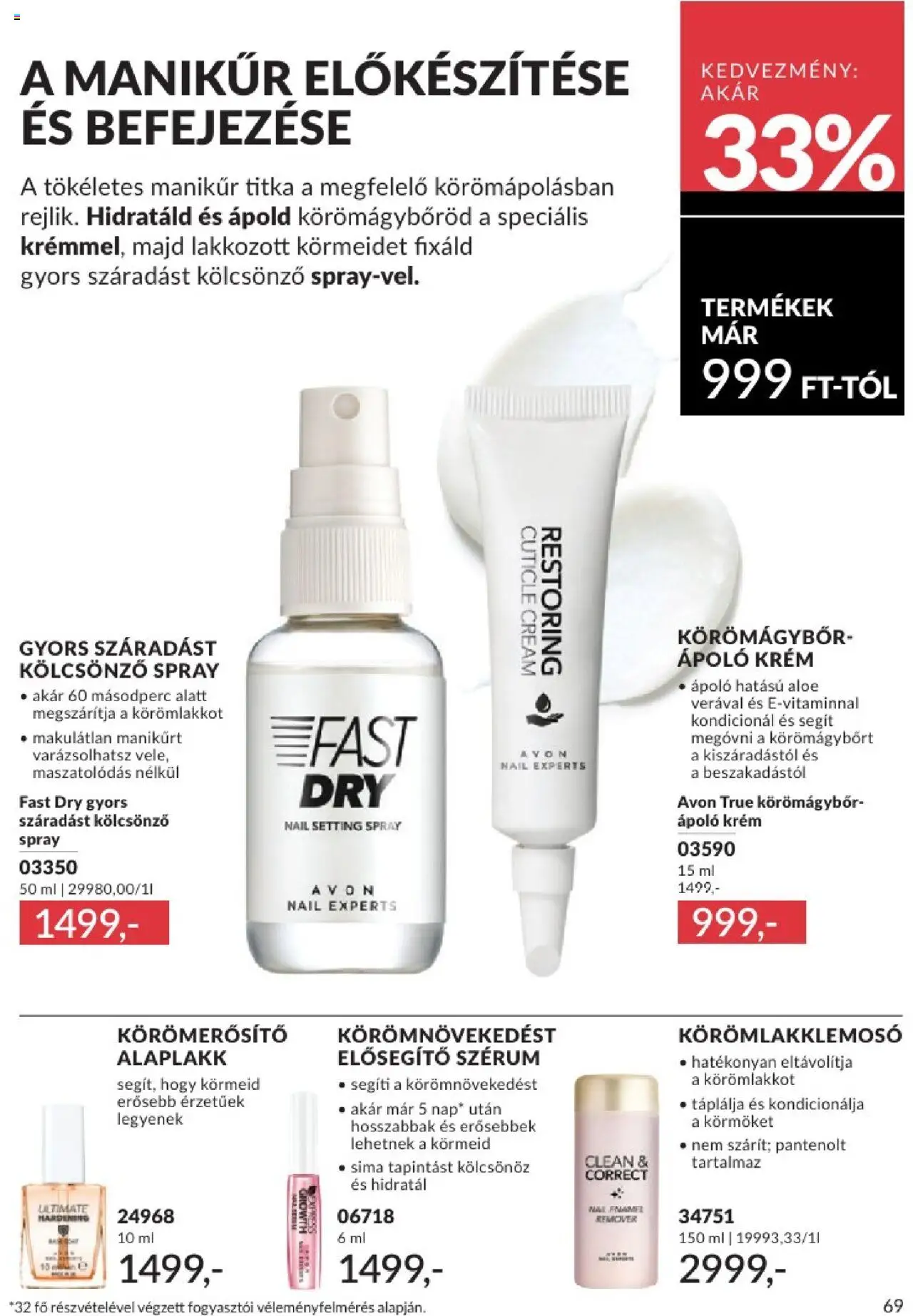 Avon akciós ujság - amely érvényes a következő dátumtól: 01.06.2025 | Oldal: 69 | Termékek: Körömlakklemosó