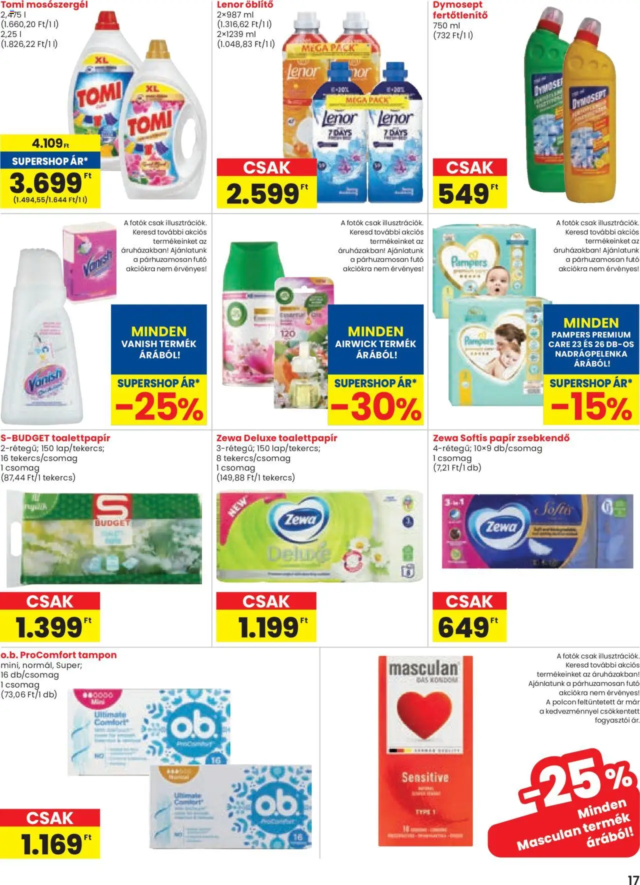 Spar akciós ujság - amely érvényes a következő dátumtól: 14.08.2025 | Oldal: 17 | Termékek: Pampers, Öblítő