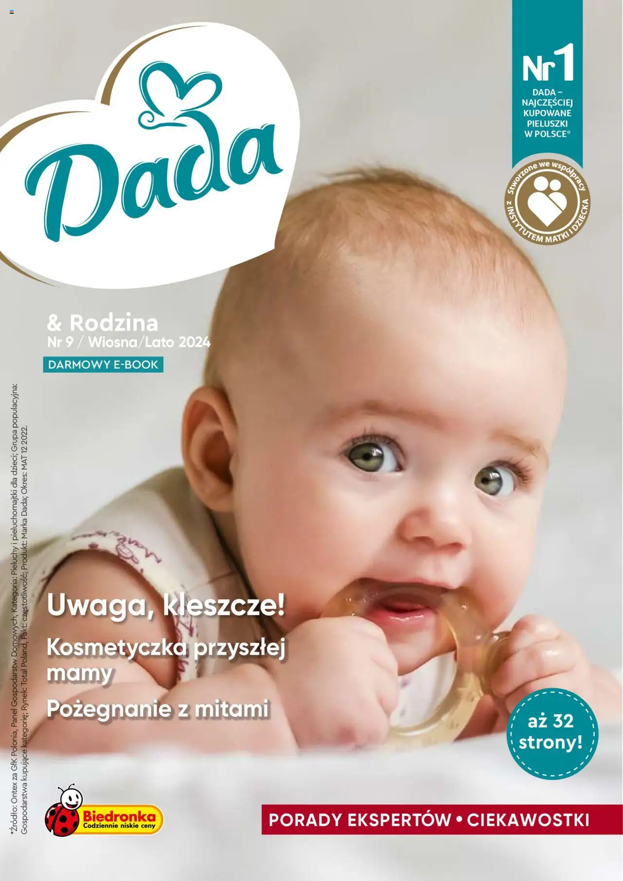 Biedronka gazetka - Dada & Rodzina Nr 9 od 08.07.2024 | Strona: 1 | Produkty: Pieluchomajtki