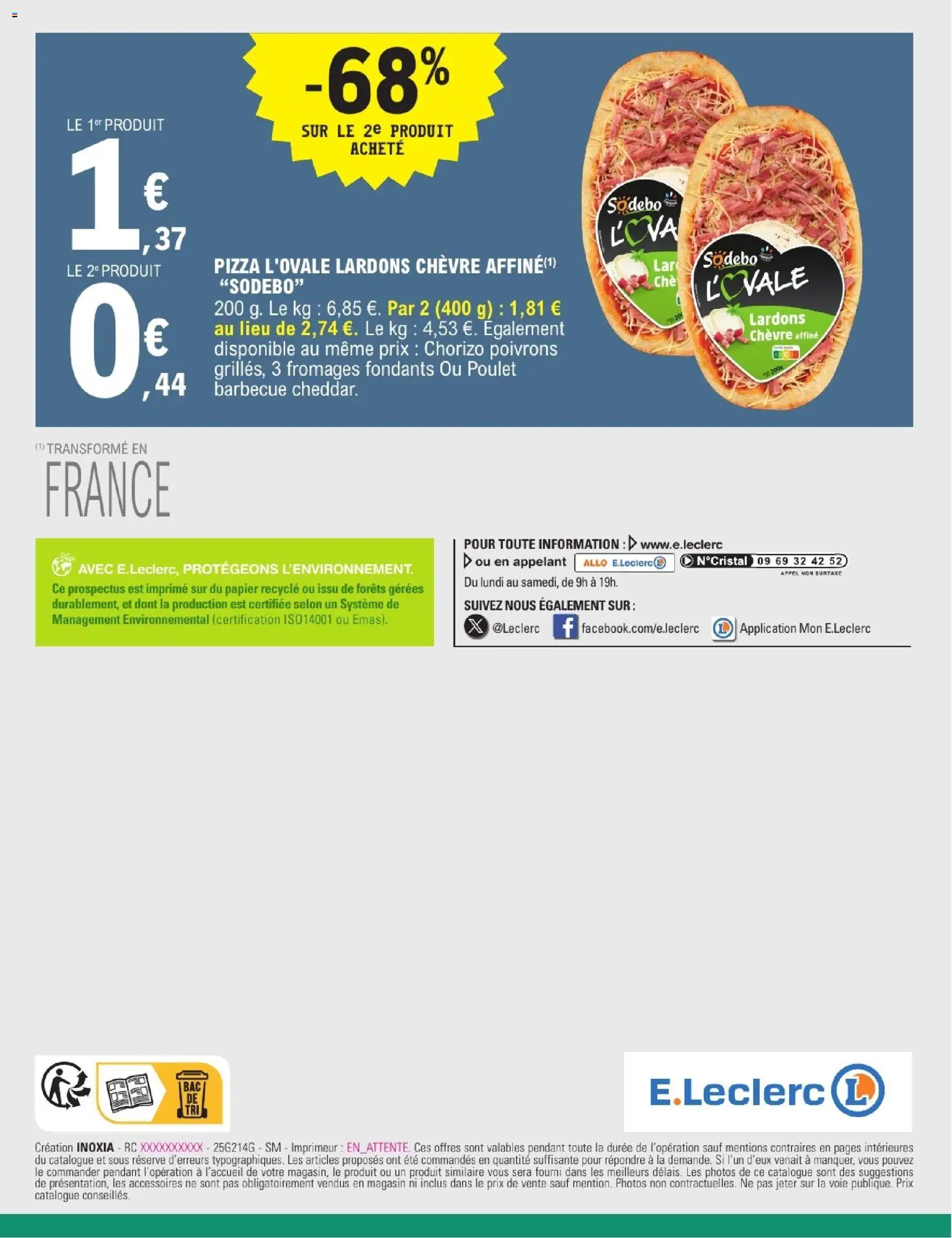 {H1} | Page: 13 | Produits: Chorizo, Barbecue, Lardons, Pizza